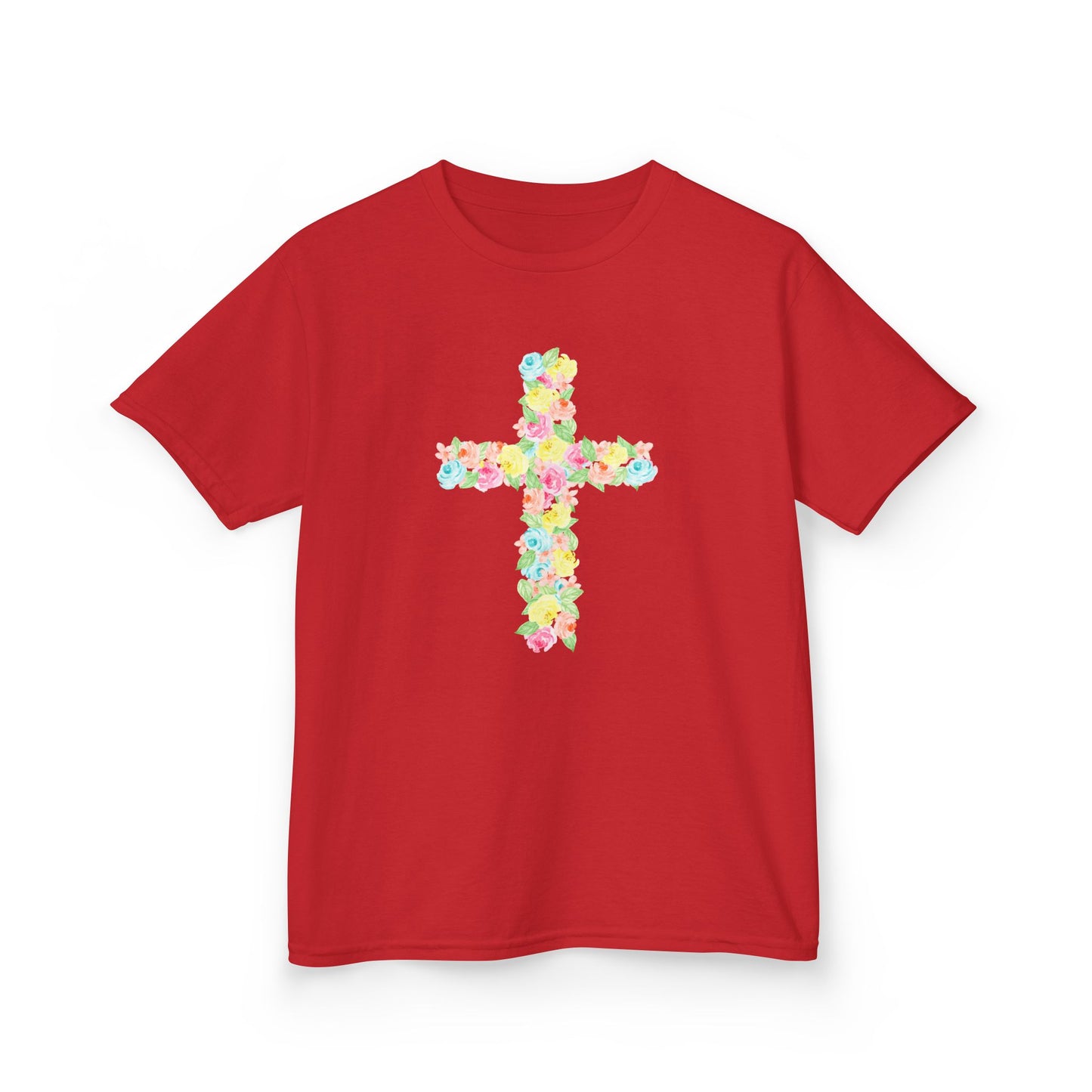 Floral Cross Youth Tee