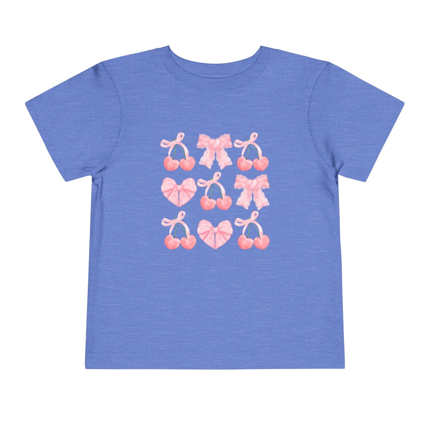 Toddler Pink Cherry Heart & Bow Tee