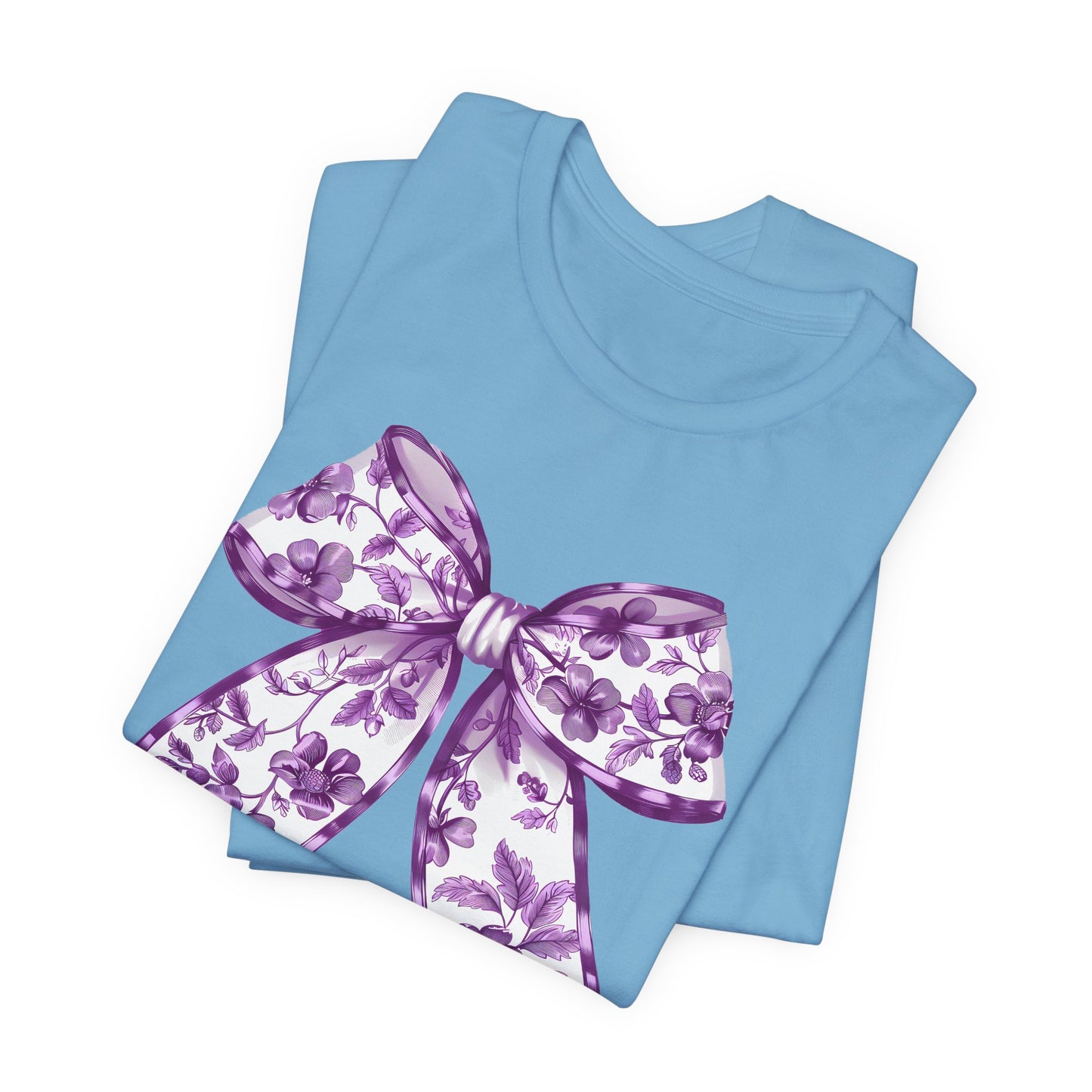 Purple Chinoiserie Bow Adult Tee