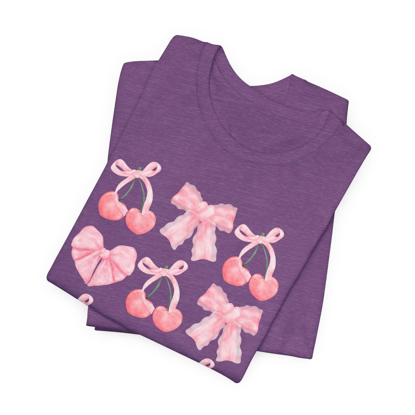 Pink Cherry Heart & Bow Tee