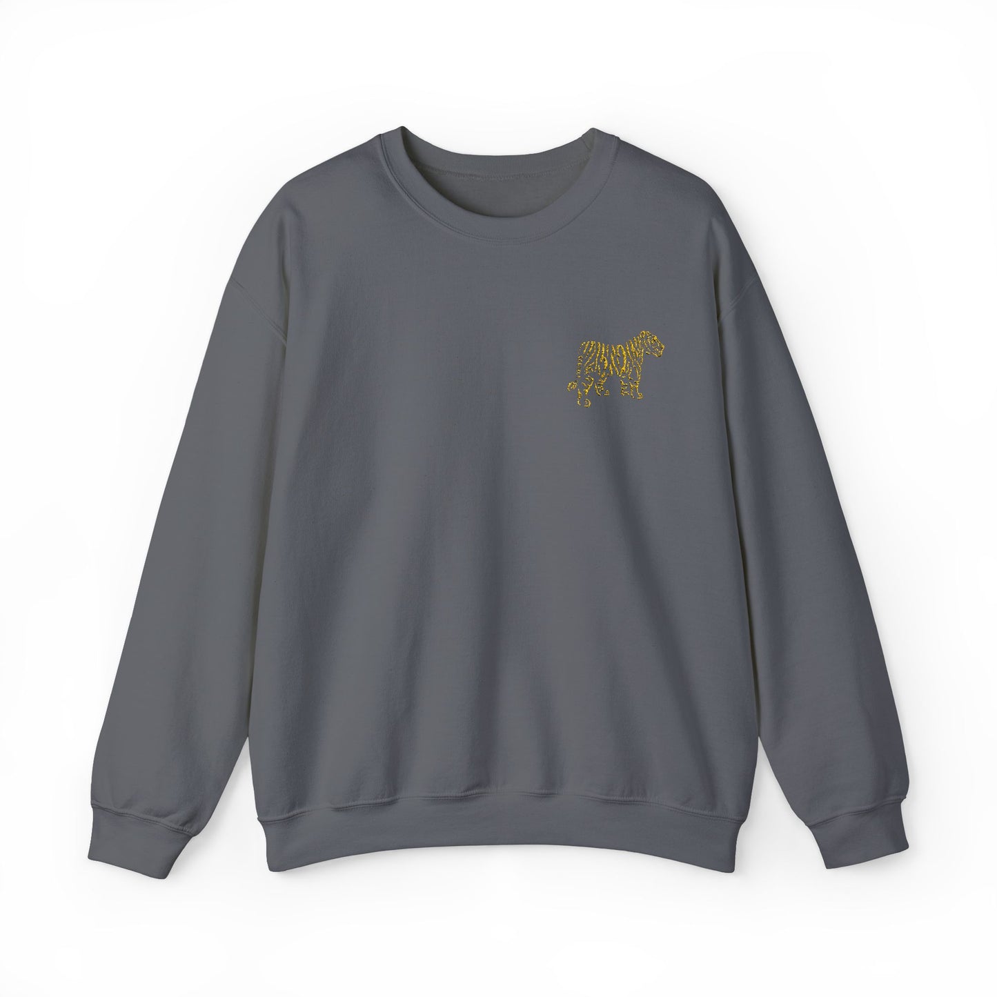 Yellow Embroidered Tiger Crewneck