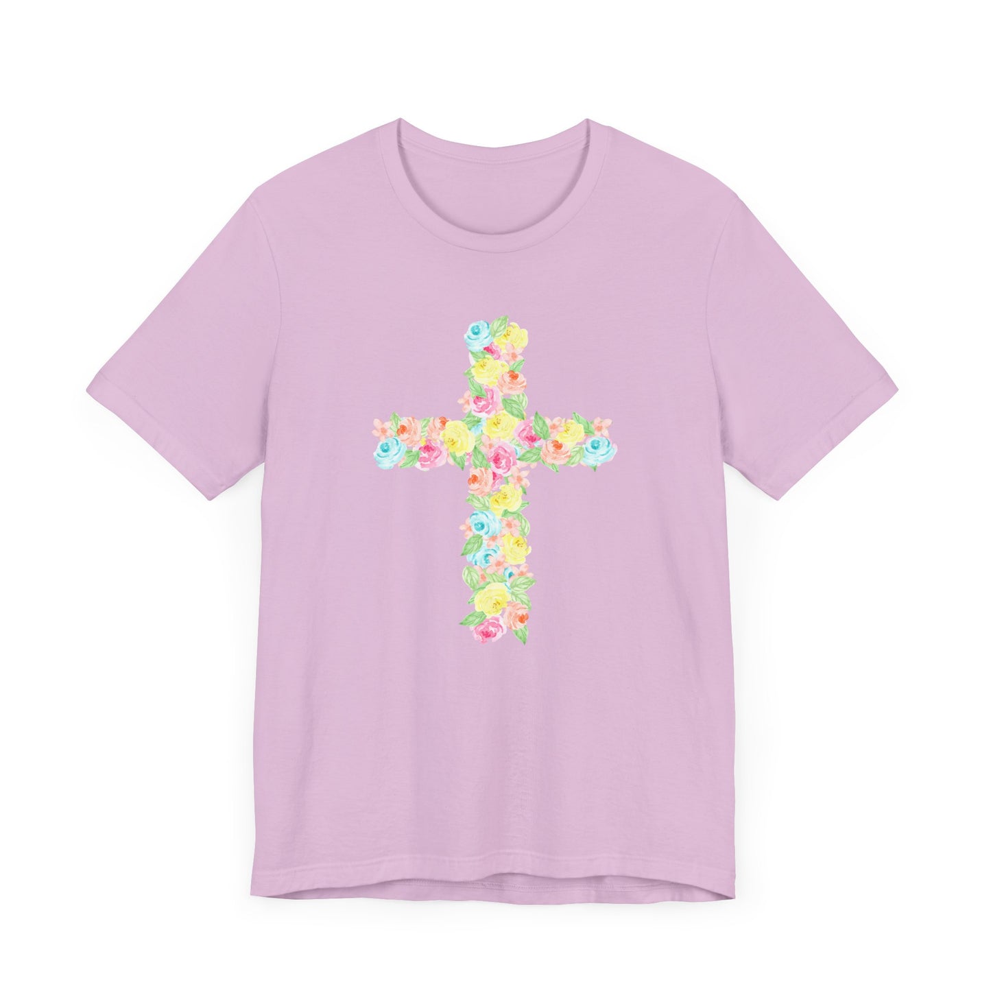 Floral Cross Adult Tee