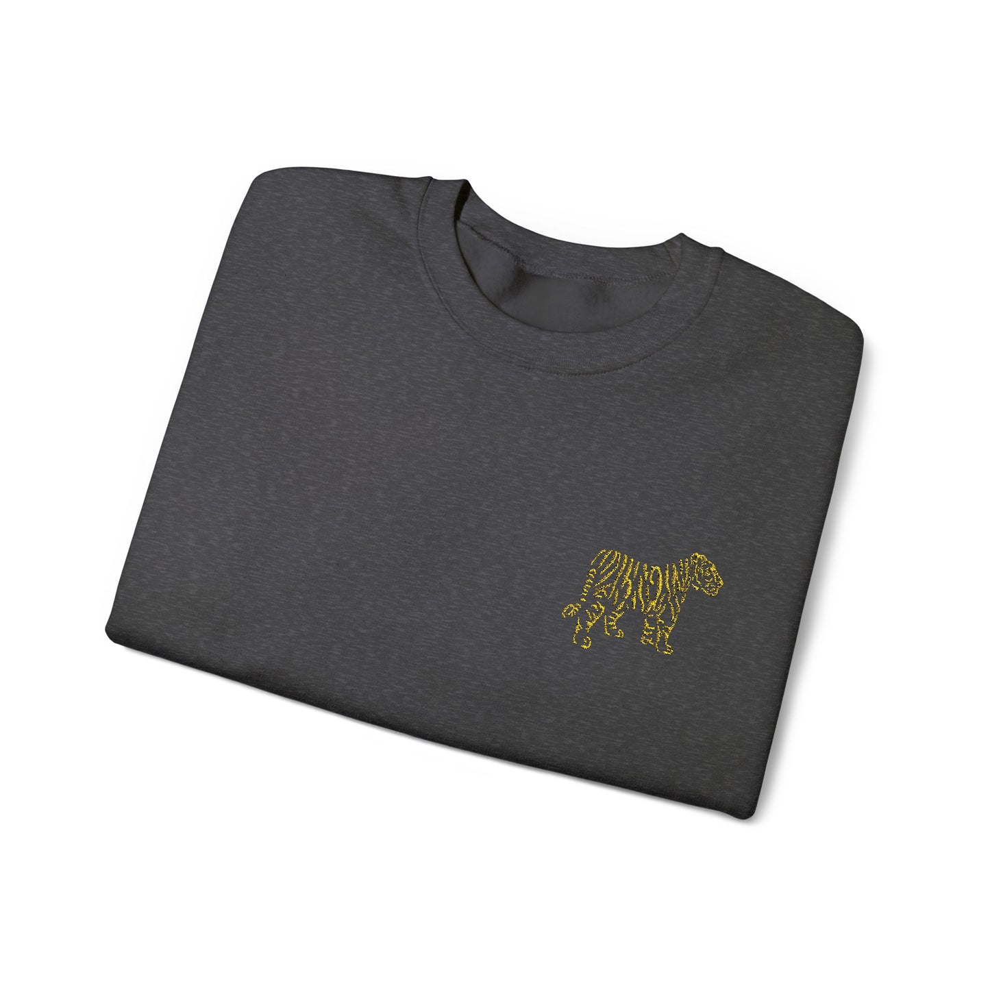 Yellow Embroidered Tiger Crewneck