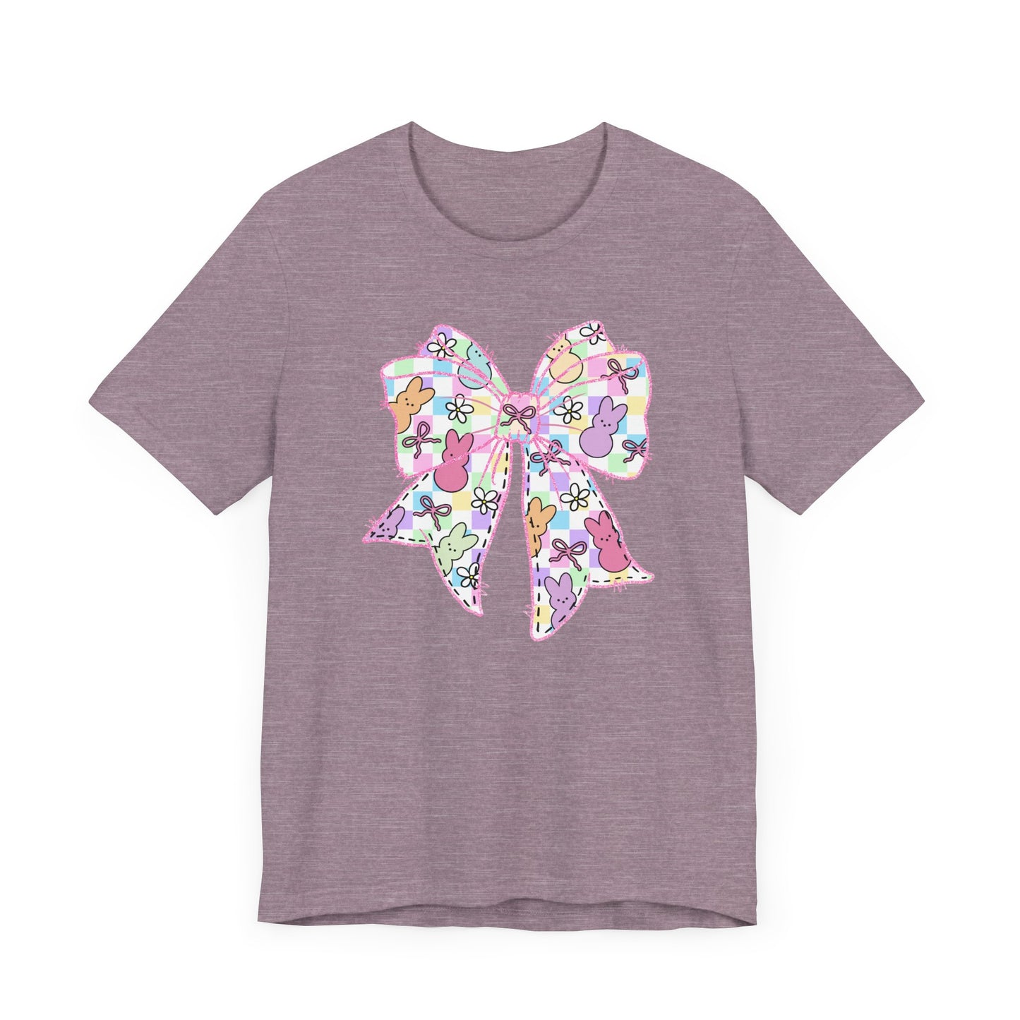 Easter Peeps Coquette Bow Adult Tee