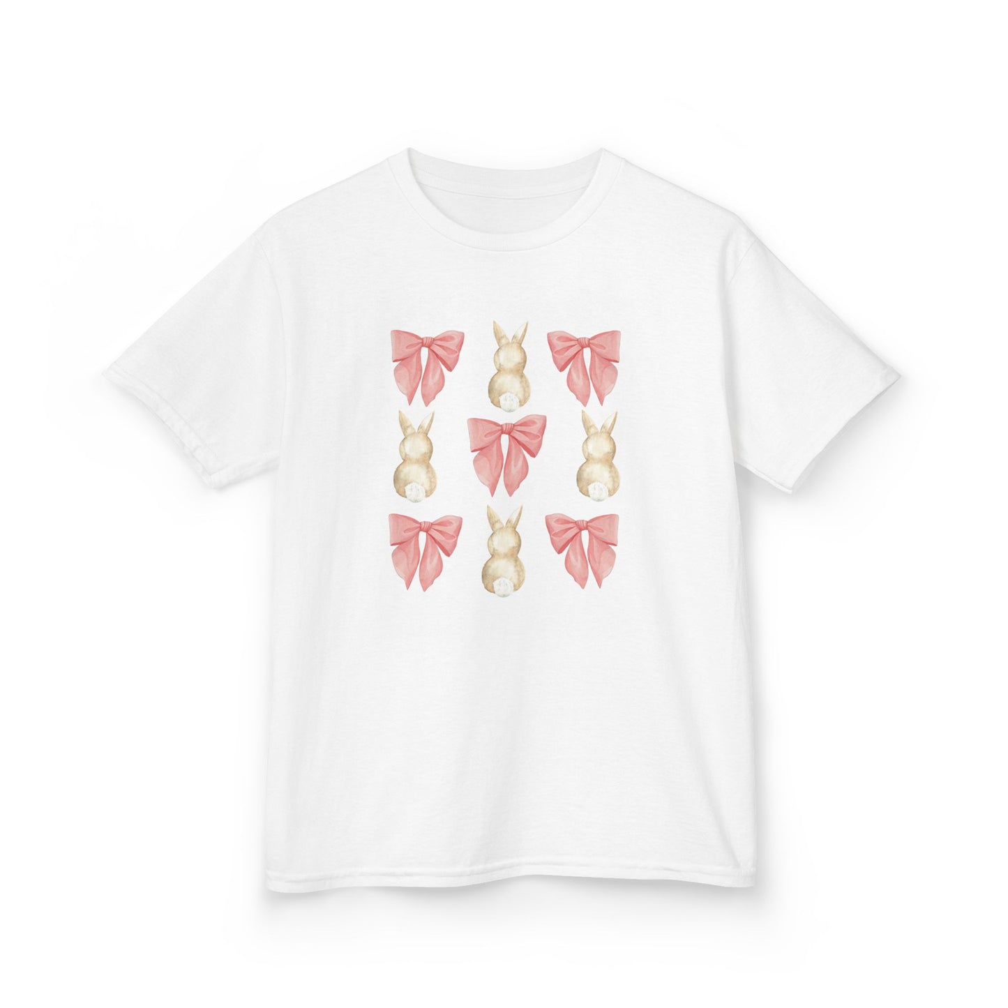 Bunnies & Pink Bow Coquette Youth Tee