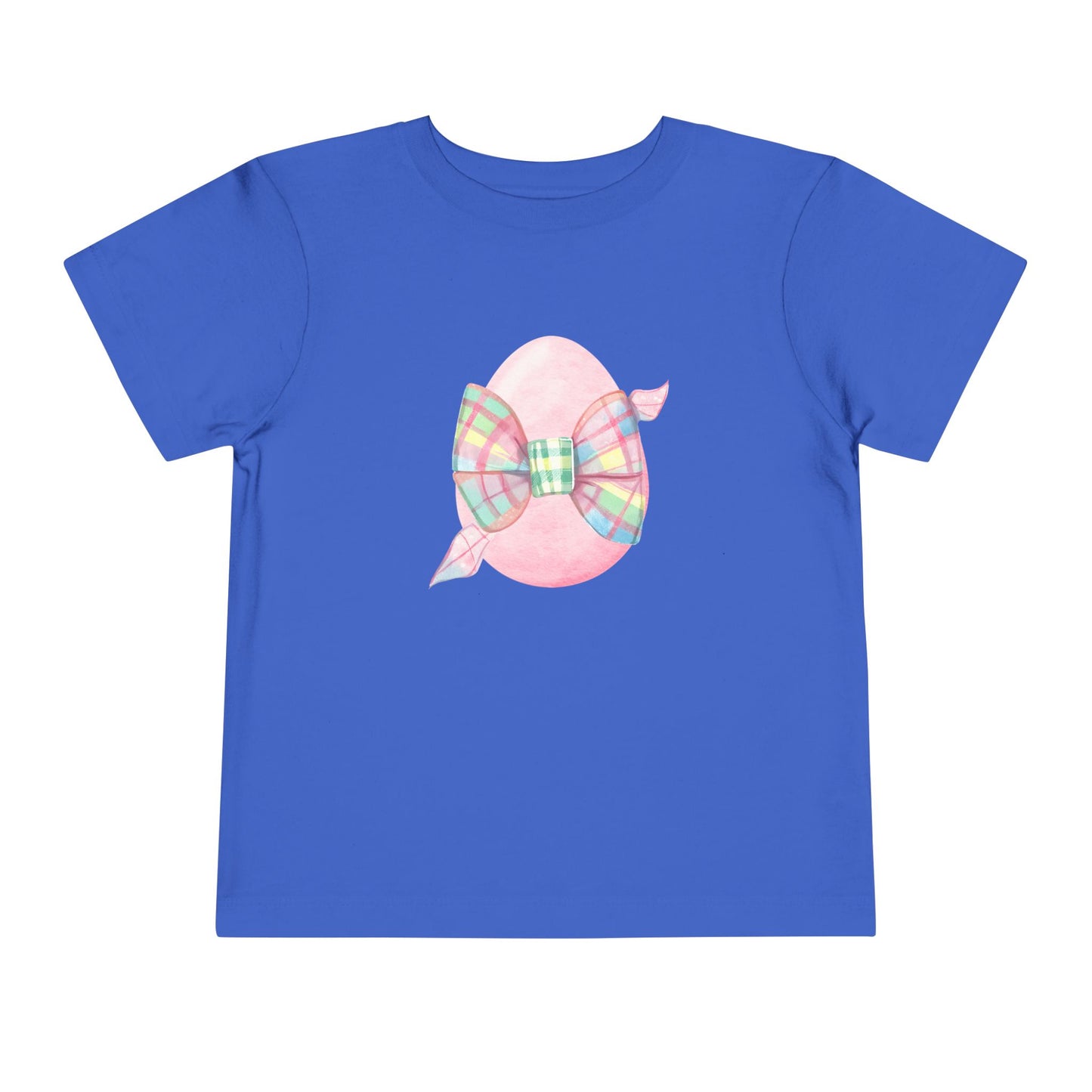 Plaid Bow Easter Egg Toddler Tee