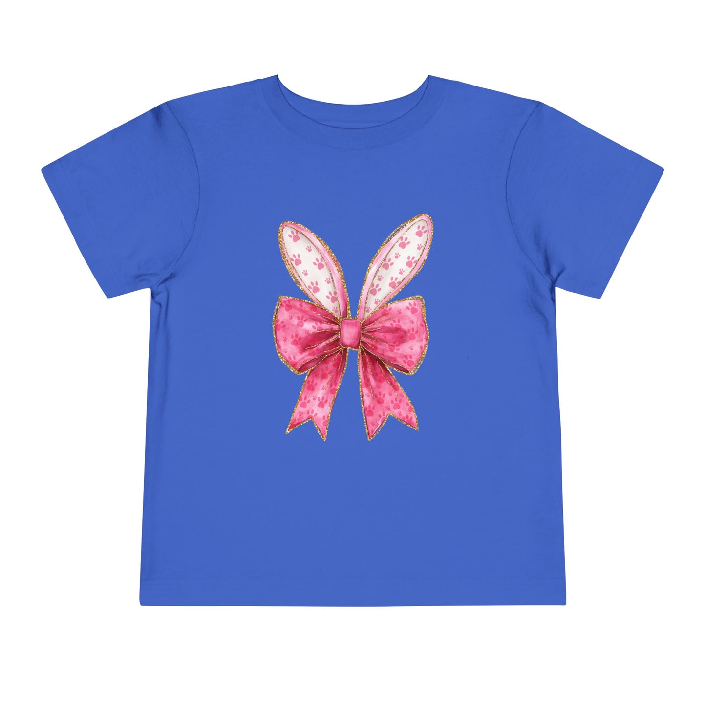 Pink Bow Bunny Ears Toddler Tee