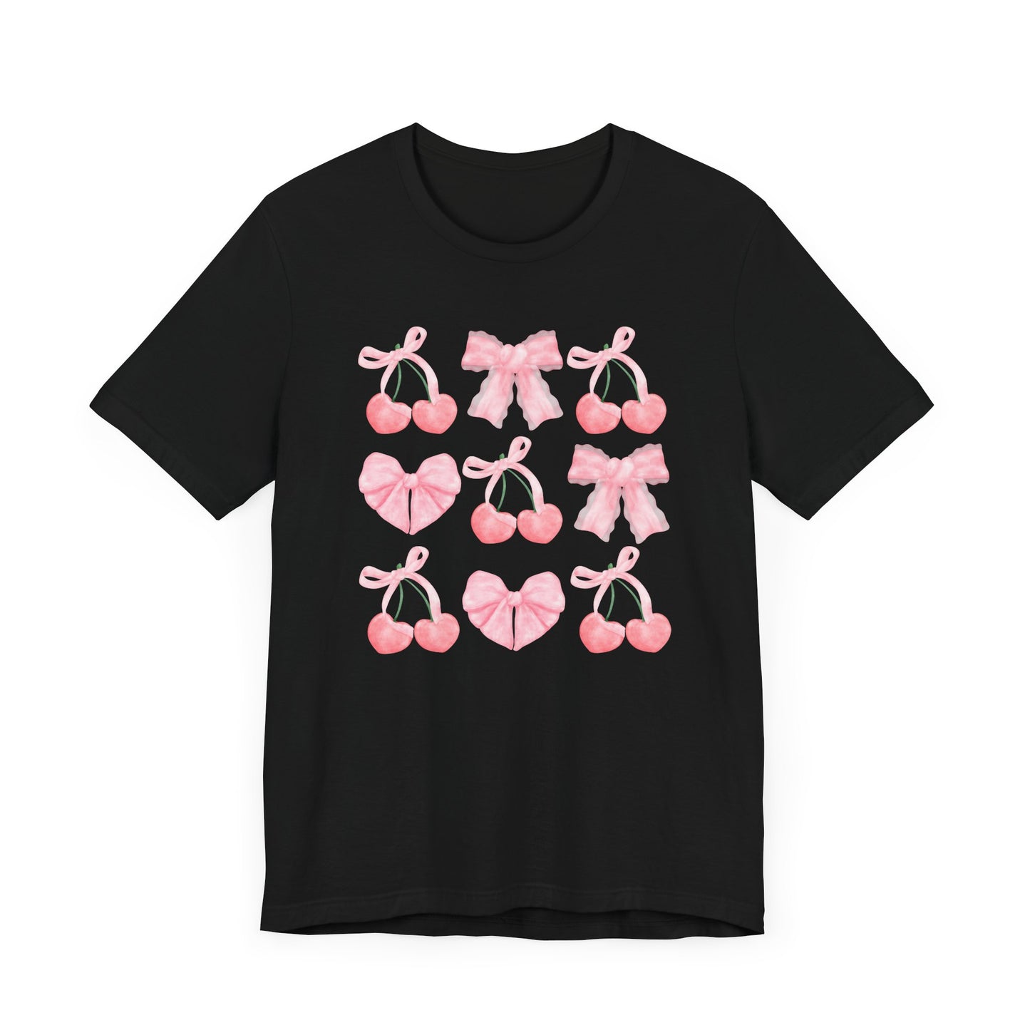 Pink Cherry Heart & Bow Tee