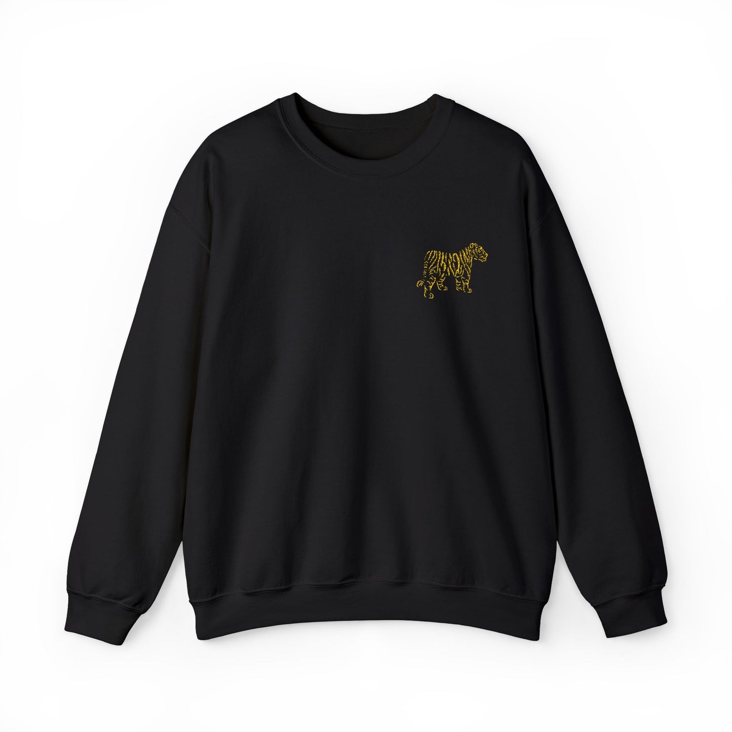 Yellow Embroidered Tiger Crewneck