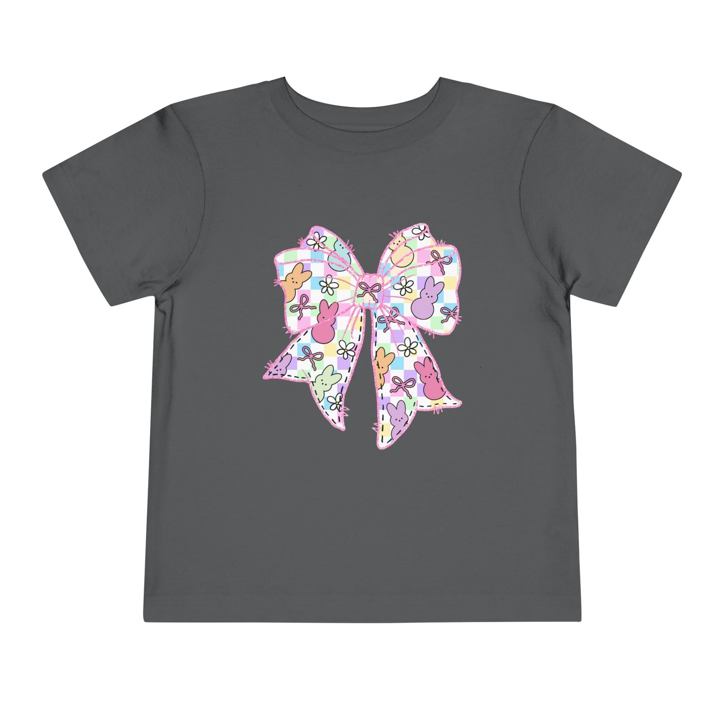 Easter Peeps Coquette Bow Toddler Tee