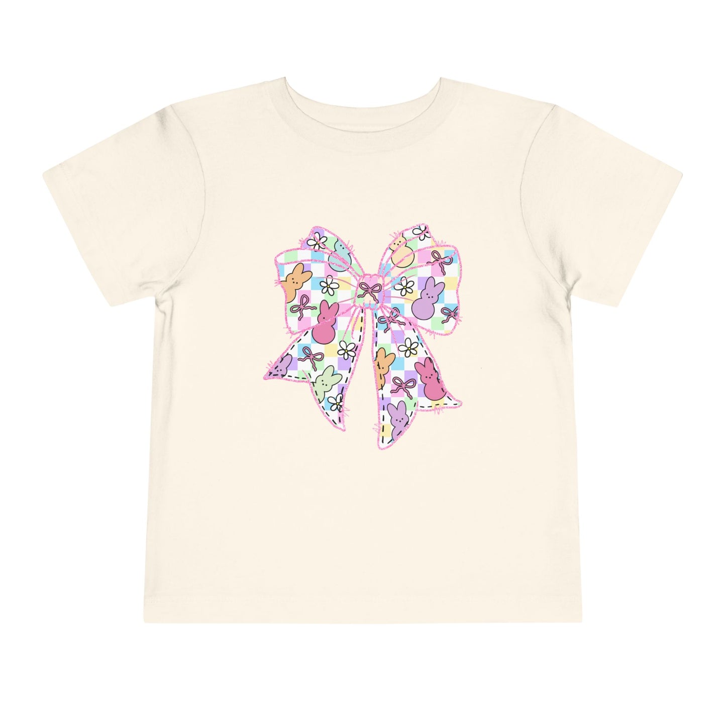 Easter Peeps Coquette Bow Toddler Tee