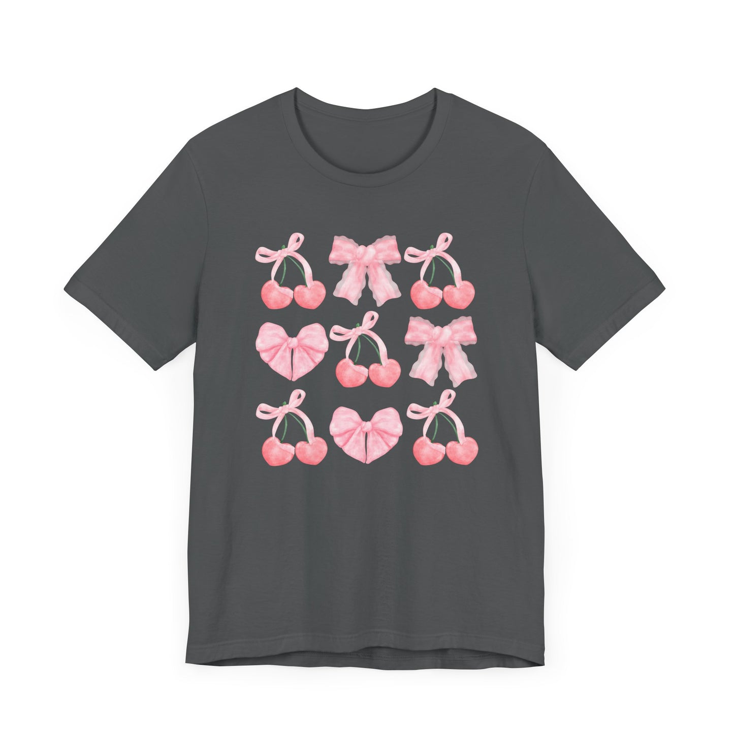 Pink Cherry Heart & Bow Tee