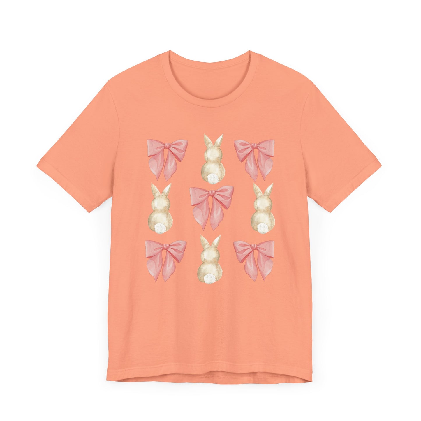 Bunnies & Pink Bow Coquette Adult Tee
