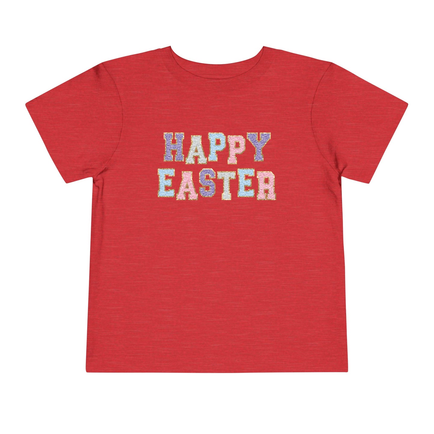 Faux Chenille Patch “Happy Easter” Toddler Tee