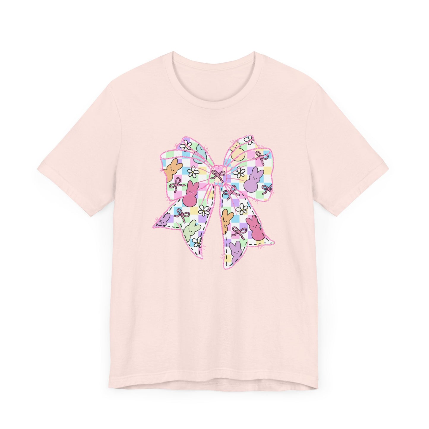 Easter Peeps Coquette Bow Adult Tee