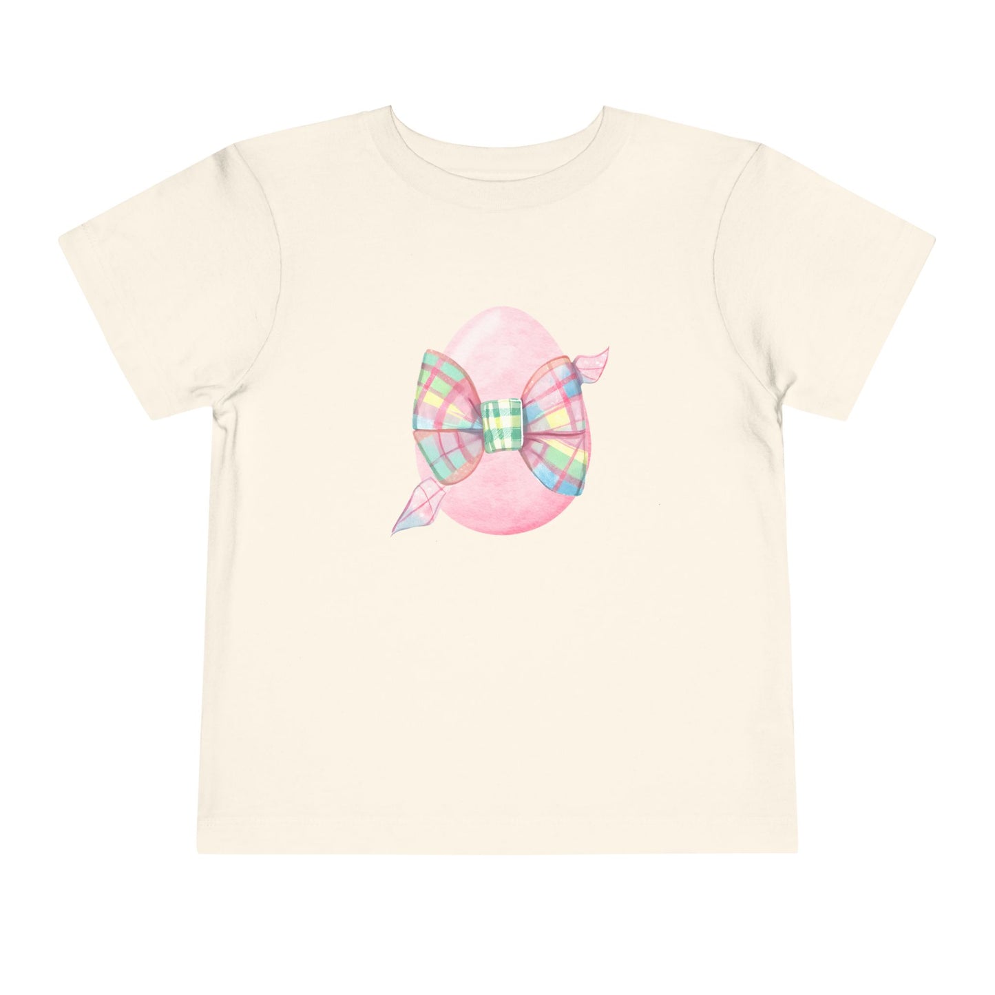Plaid Bow Easter Egg Toddler Tee