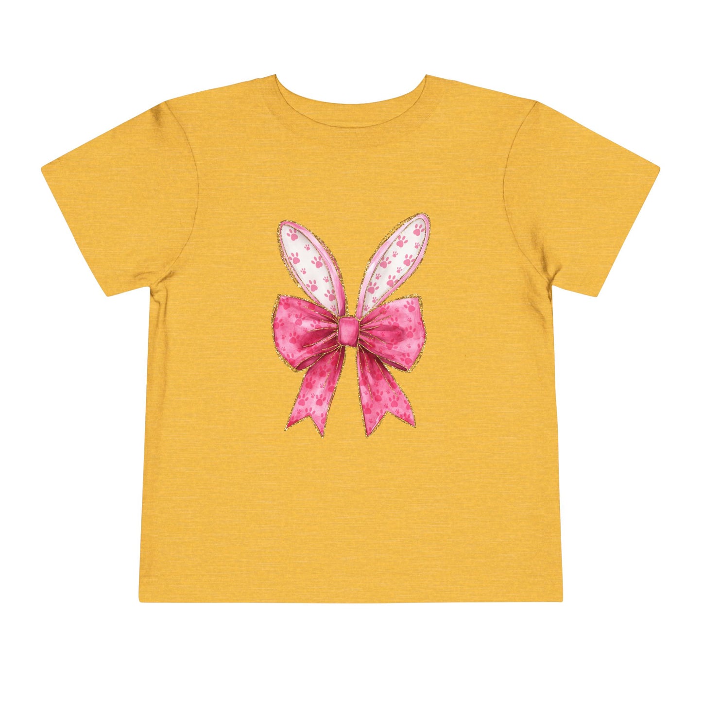 Pink Bow Bunny Ears Toddler Tee