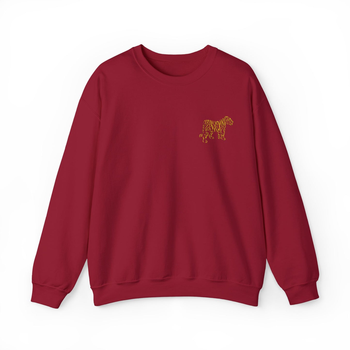 Yellow Embroidered Tiger Crewneck