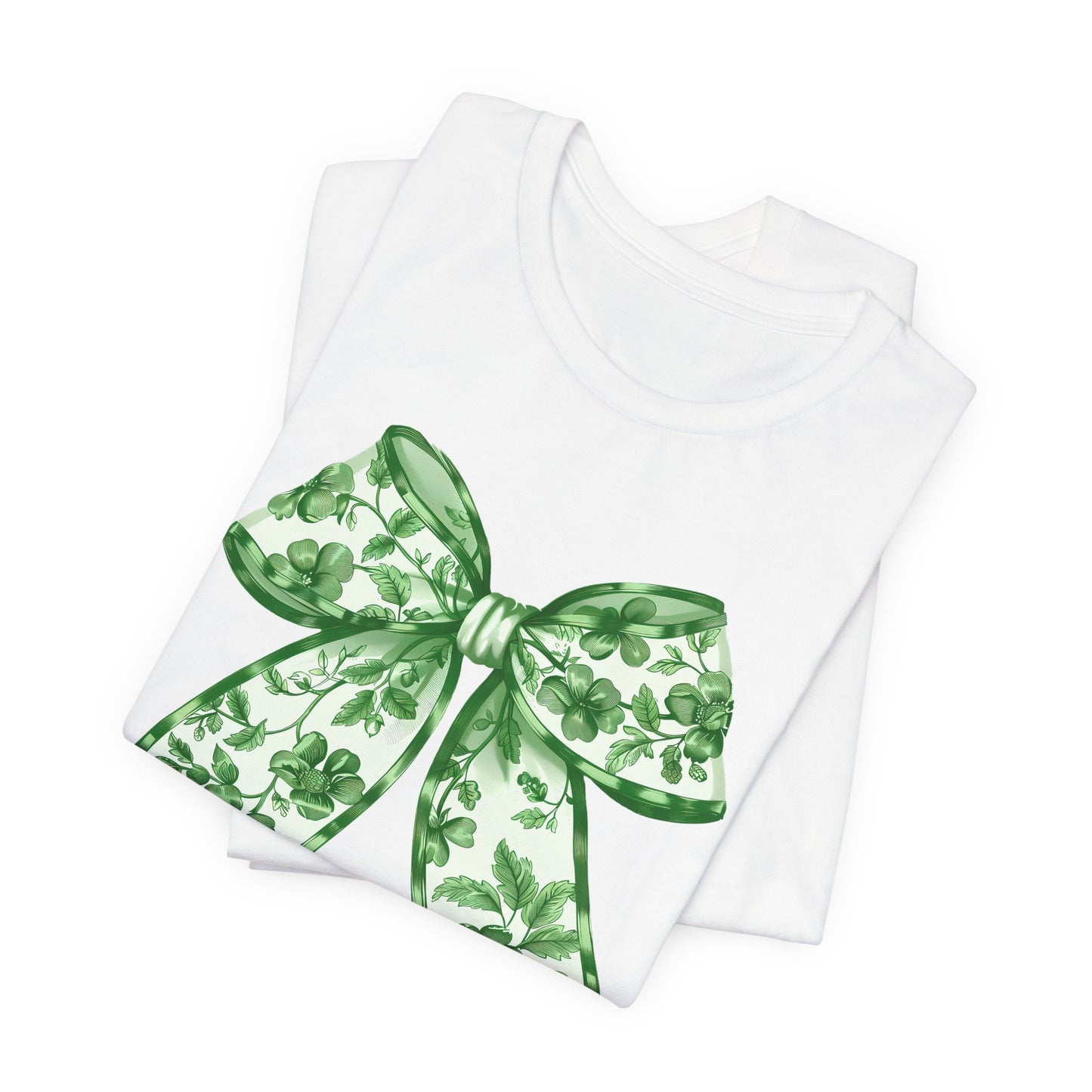 Green Chinoiserie Bow Adult Tee