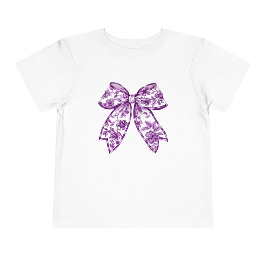 Purple Chinoiserie Bow Toddler Tee