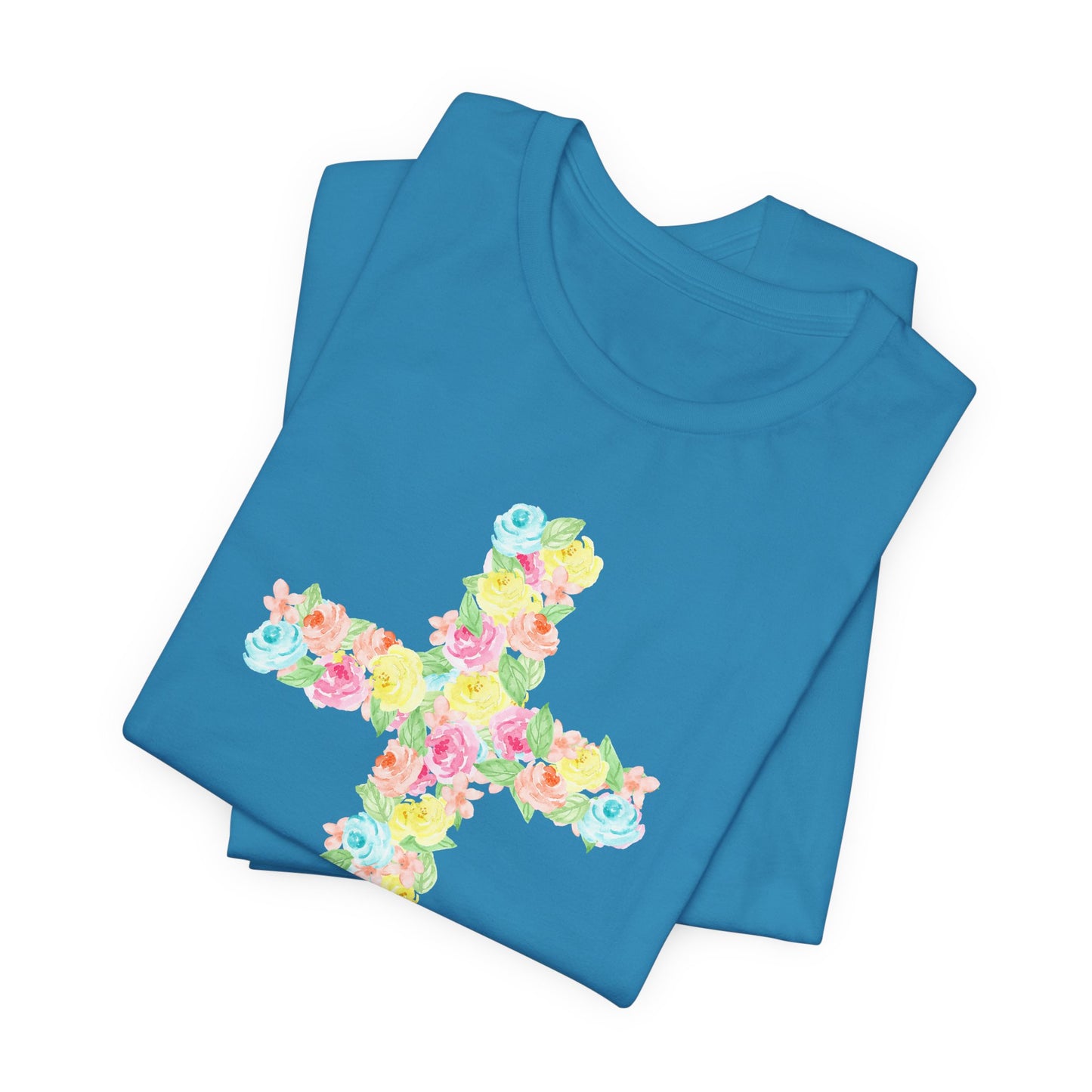 Floral Cross Adult Tee
