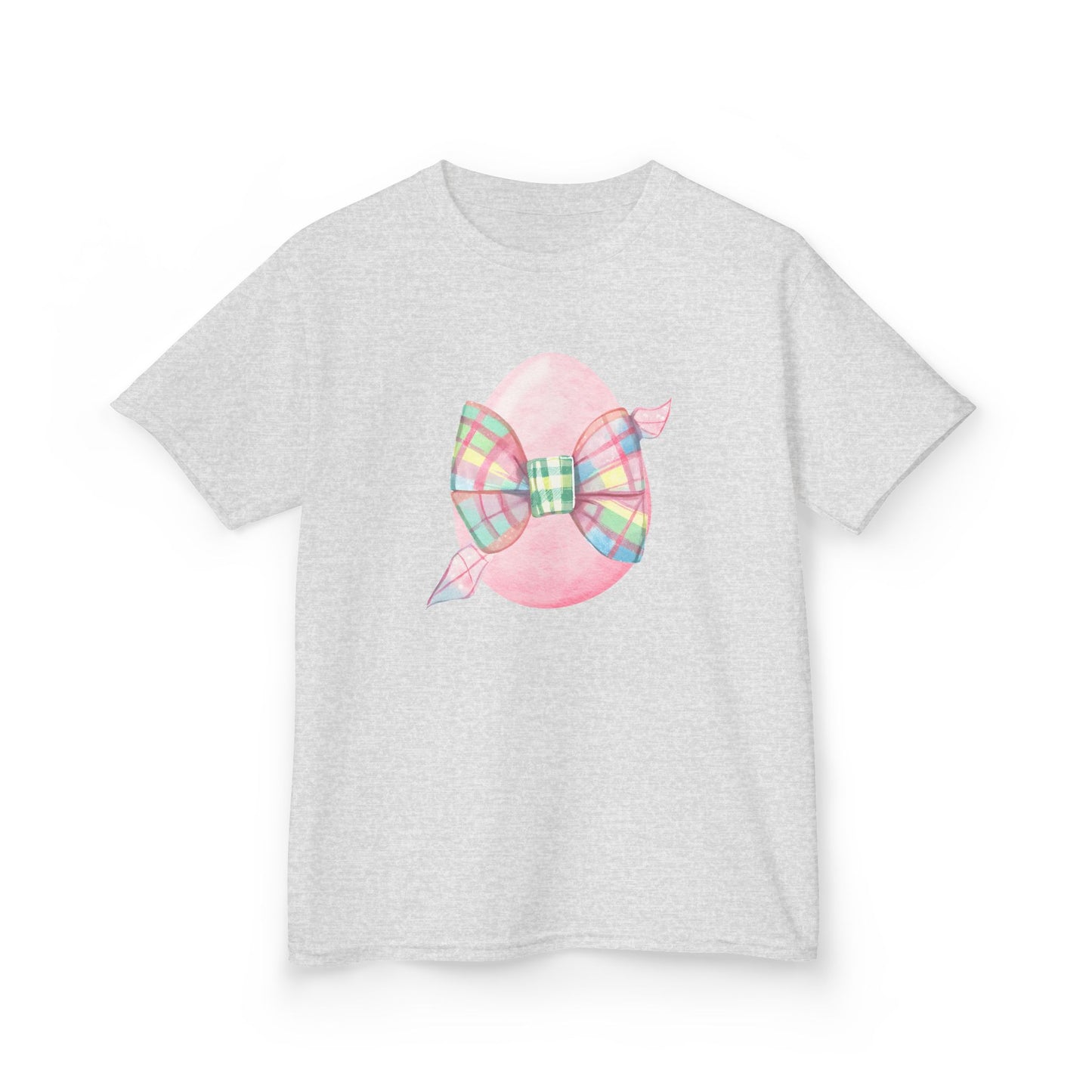 Plaid Bow Easter Egg Youth Tee