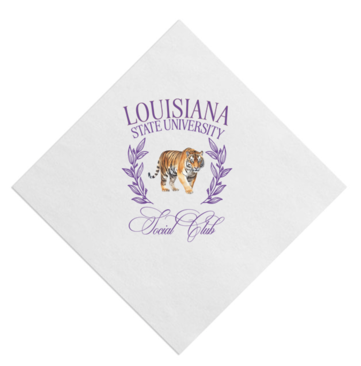 Louisiana State Social Club Beverage Napkin