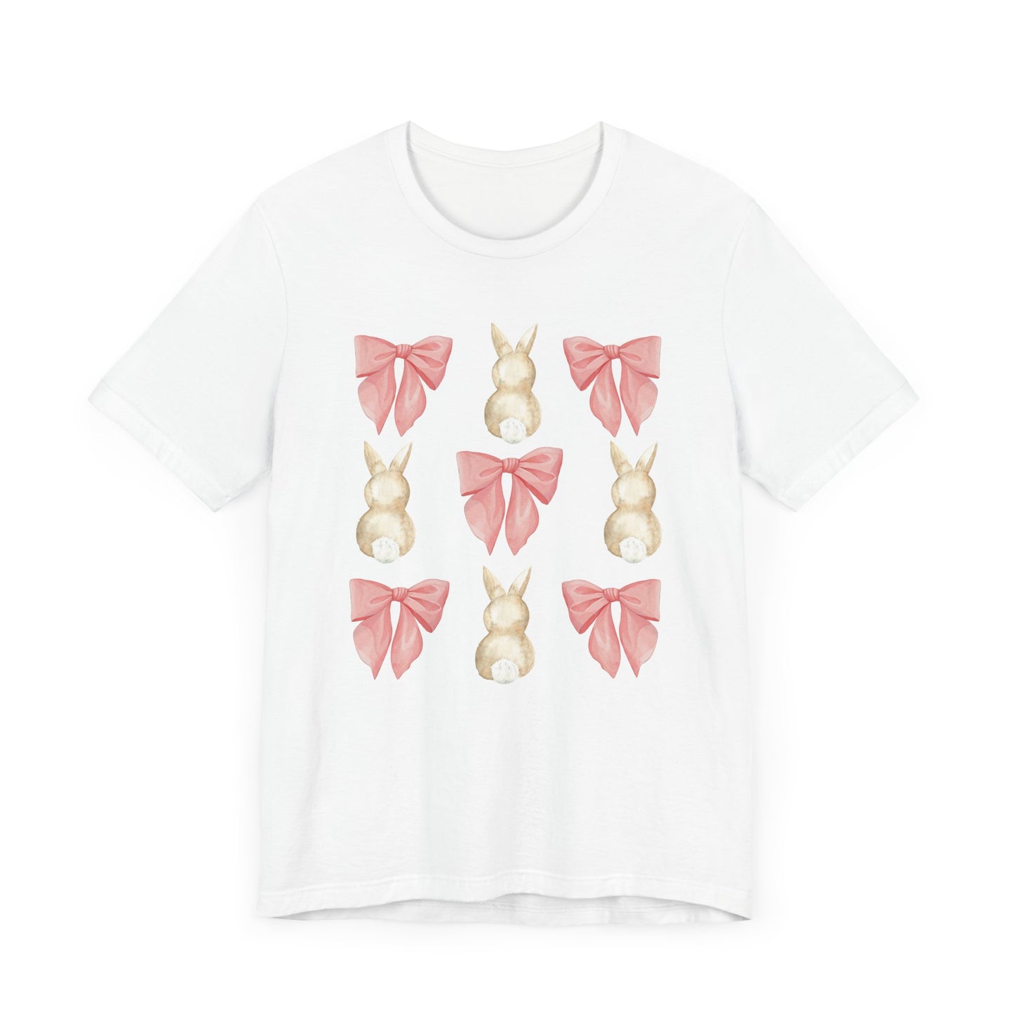 Bunnies & Pink Bow Coquette Adult Tee