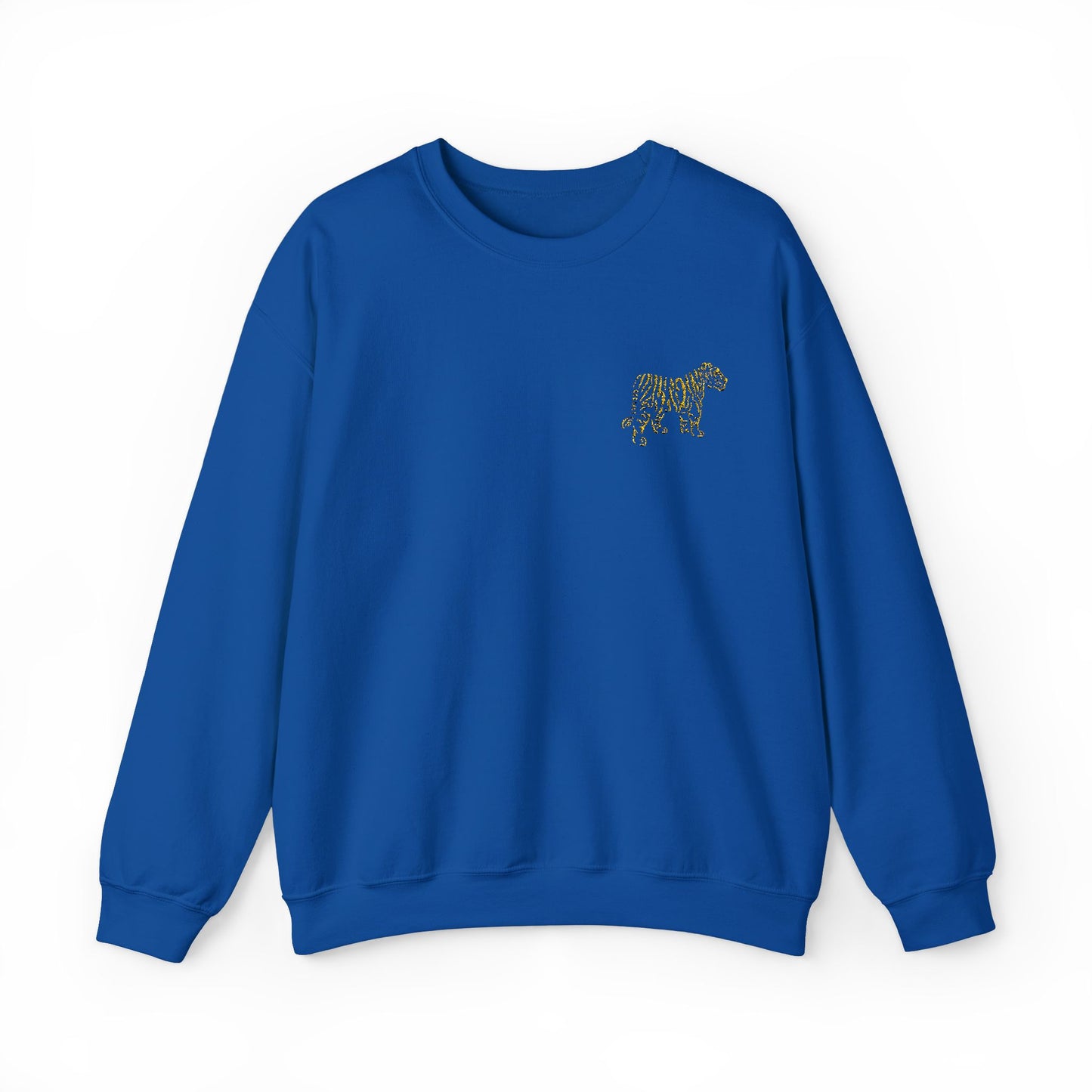 Yellow Embroidered Tiger Crewneck