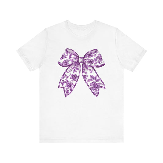 Purple Chinoiserie Bow Adult Tee