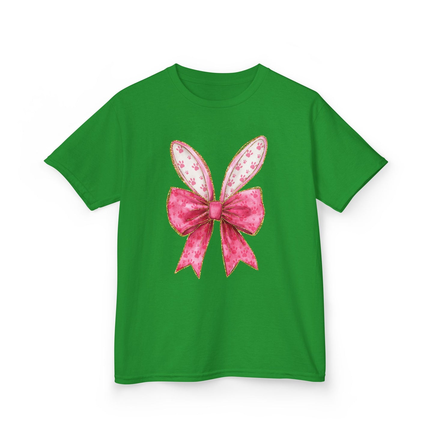 Pink Bow Bunny Ears Youth Tee