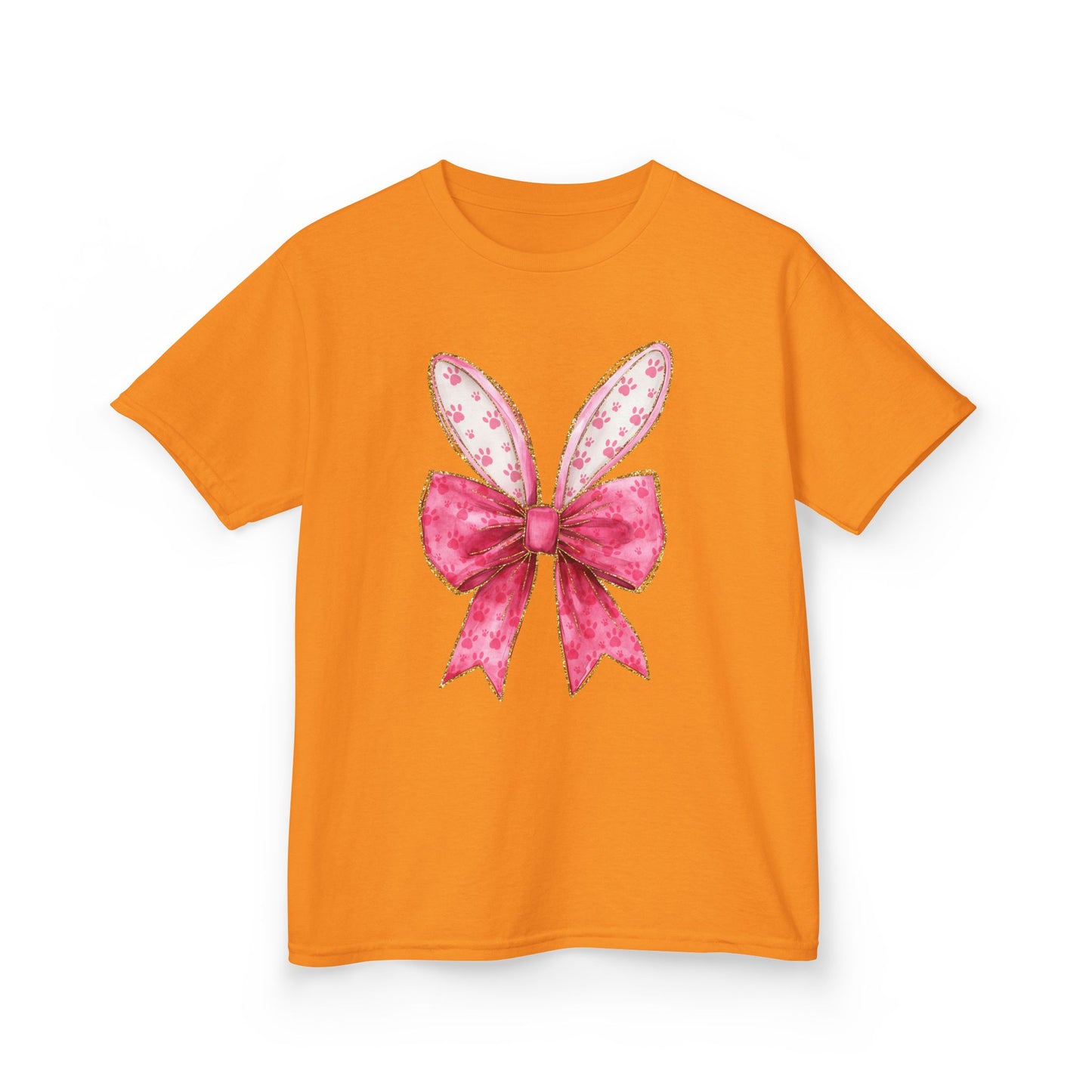 Pink Bow Bunny Ears Youth Tee