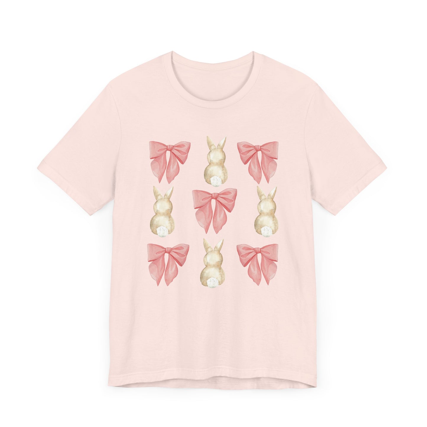 Bunnies & Pink Bow Coquette Adult Tee