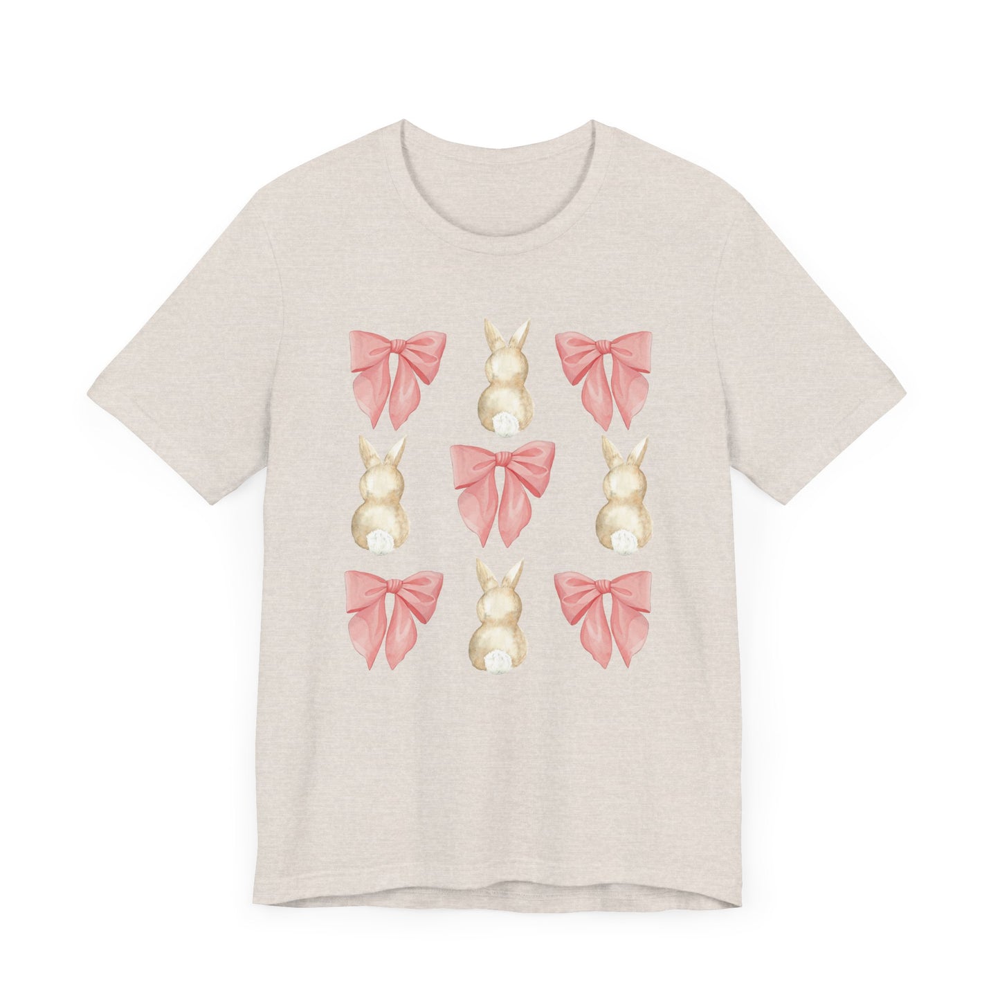 Bunnies & Pink Bow Coquette Adult Tee