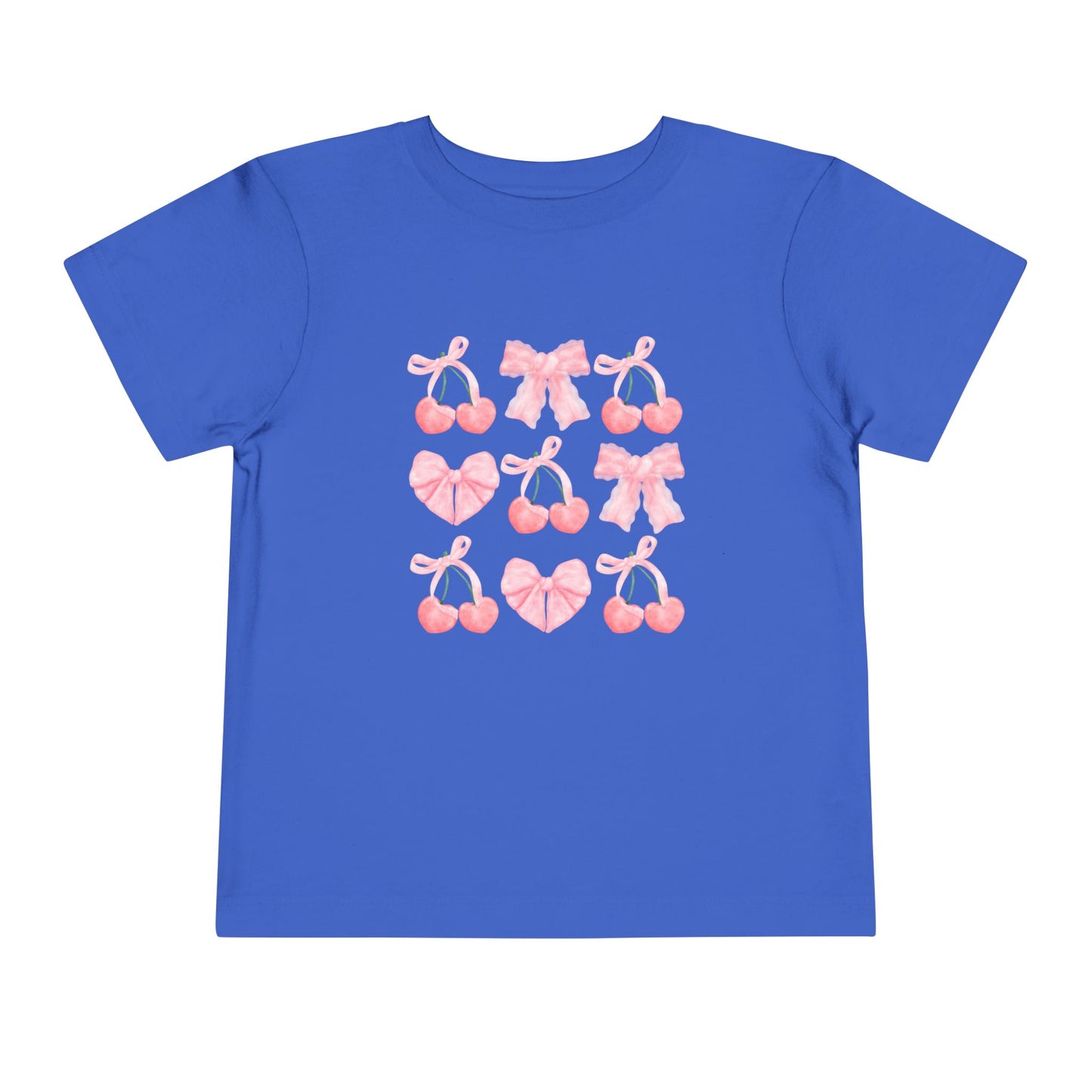 Toddler Pink Cherry Heart & Bow Tee
