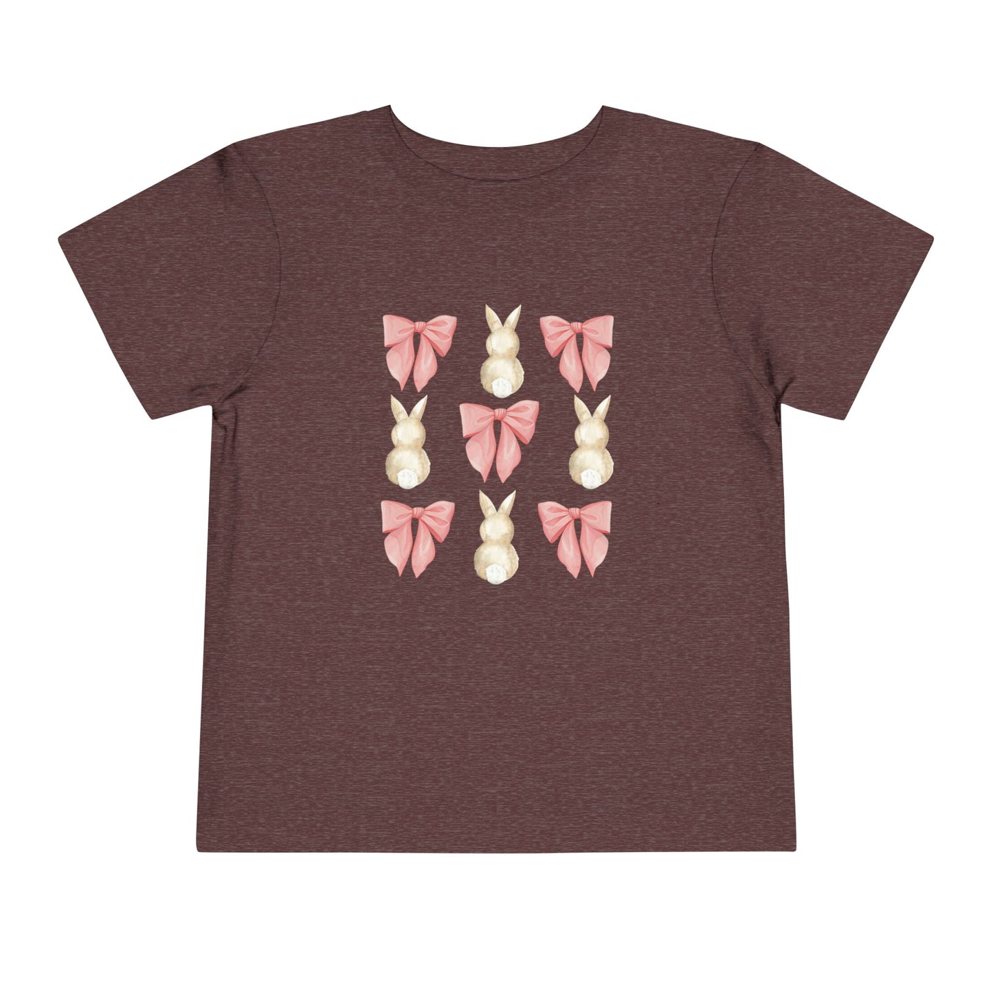 Bunnies & Pink Bow Coquette Toddler Tee