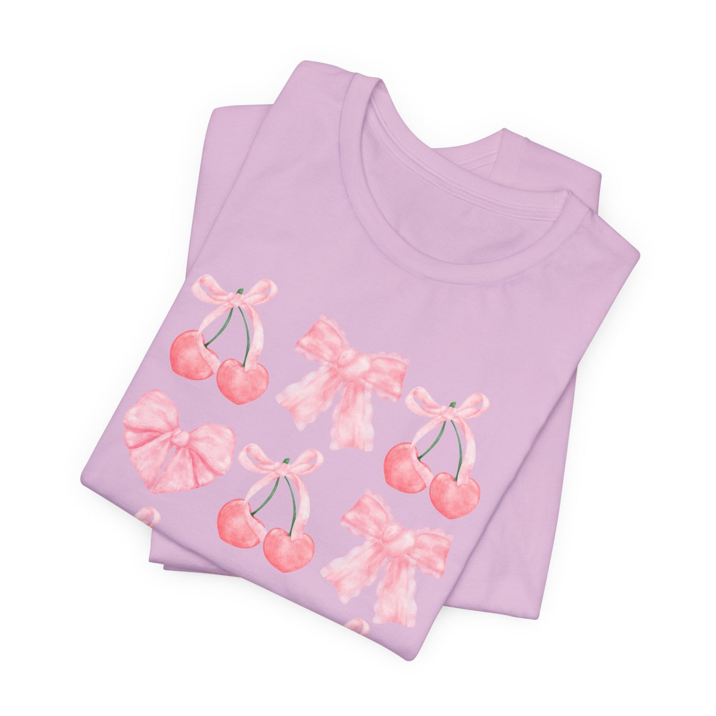 Pink Cherry Heart & Bow Tee