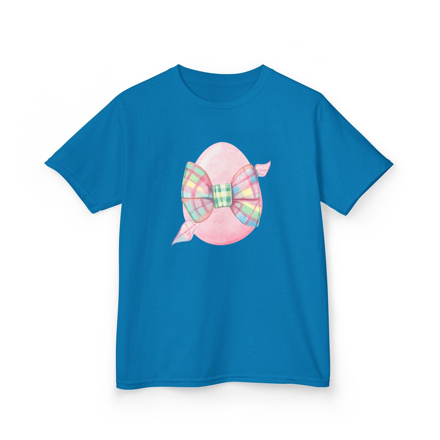 Plaid Bow Easter Egg Youth Tee