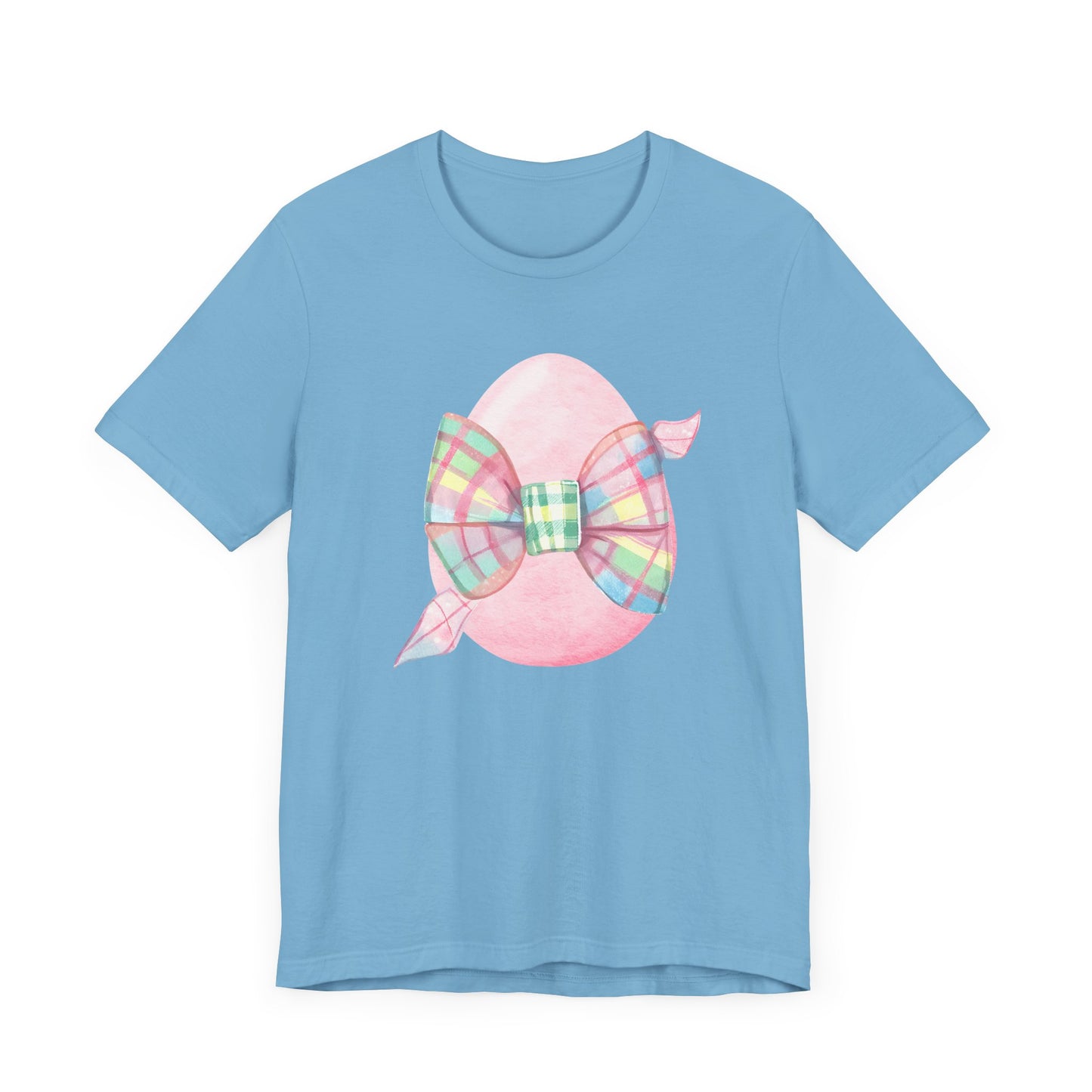 Plaid Bow Easter Egg Adult Tee