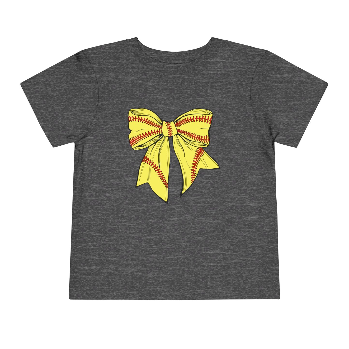 Softball Bow Toddler Tee