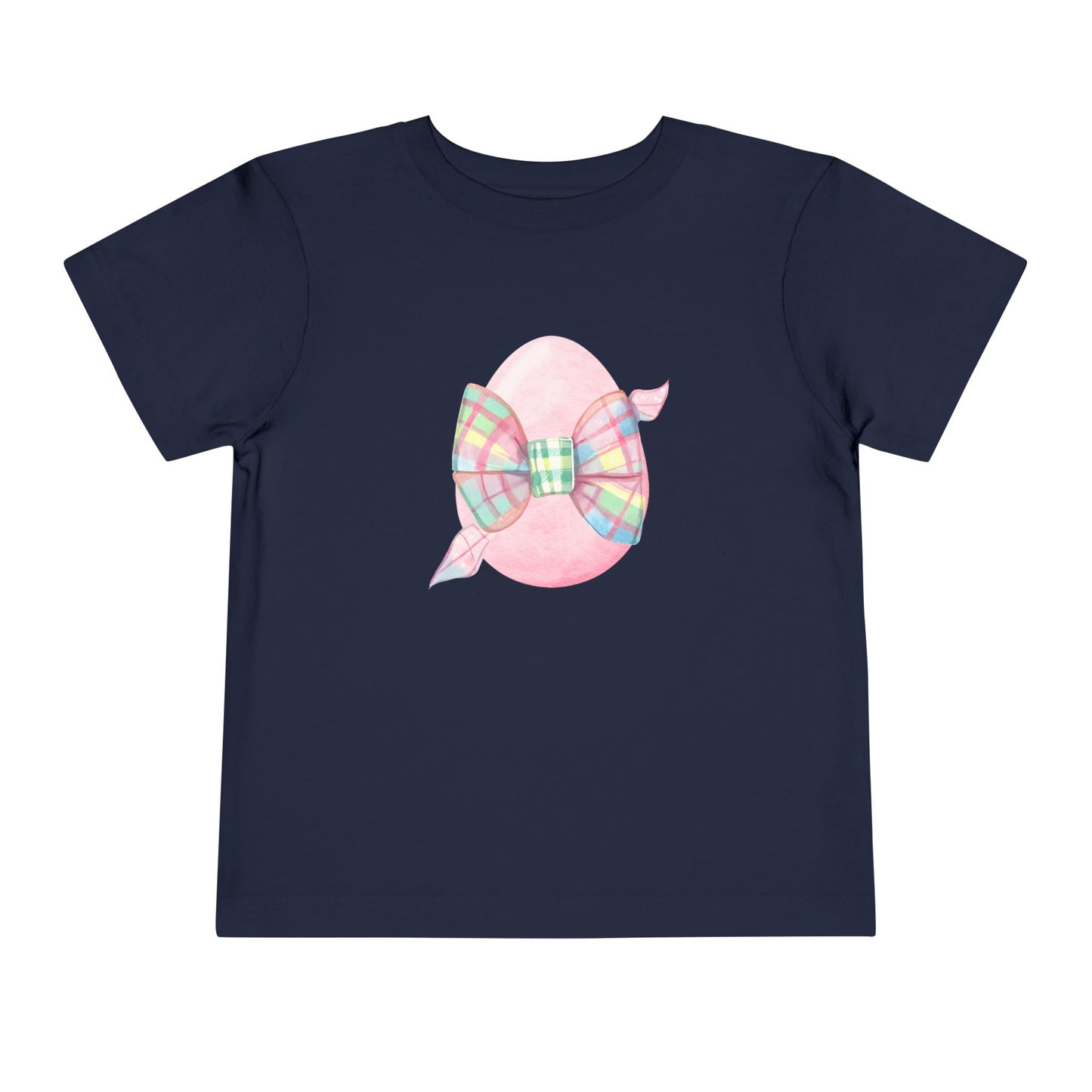 Plaid Bow Easter Egg Toddler Tee