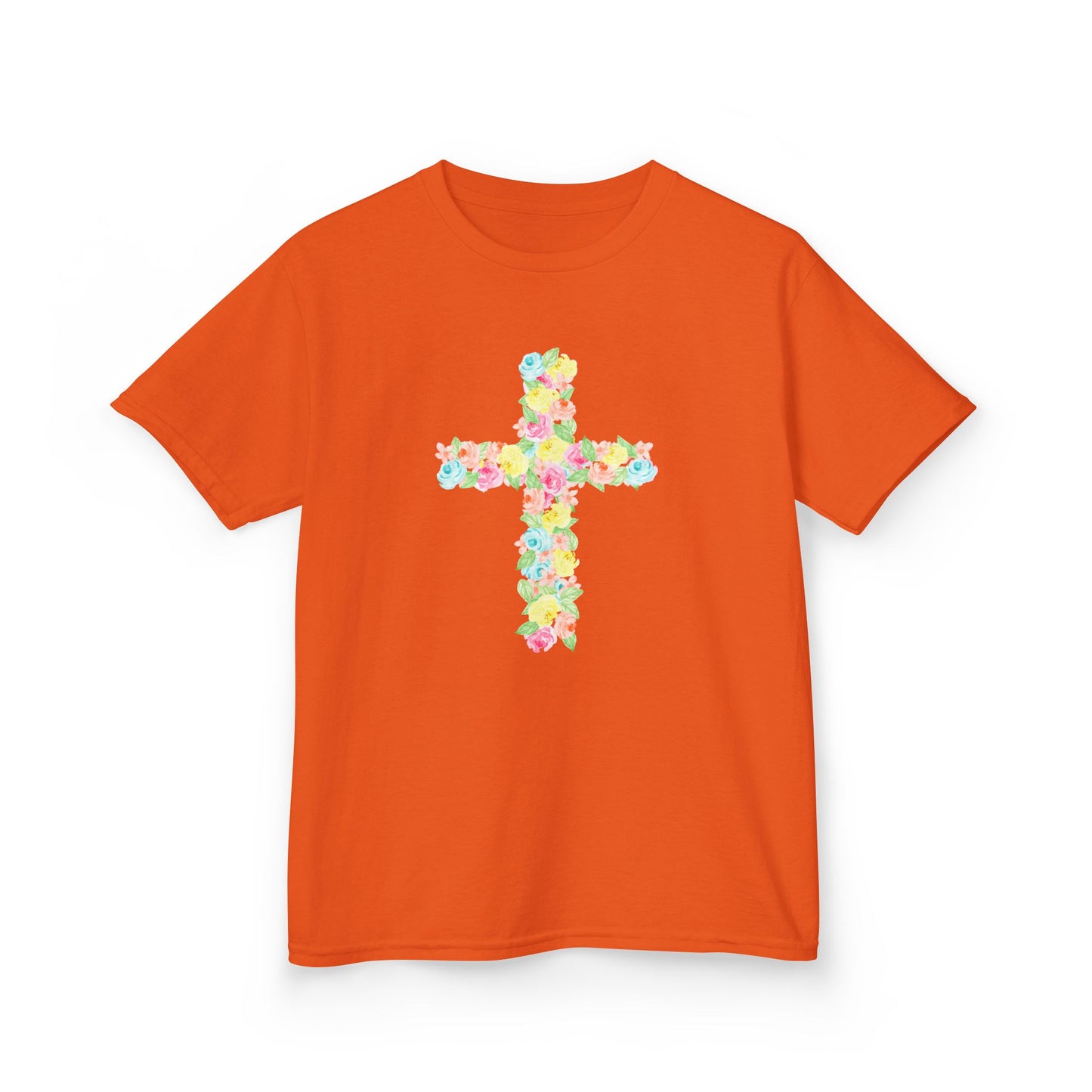 Floral Cross Youth Tee