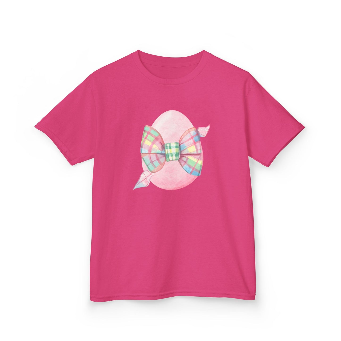 Plaid Bow Easter Egg Youth Tee