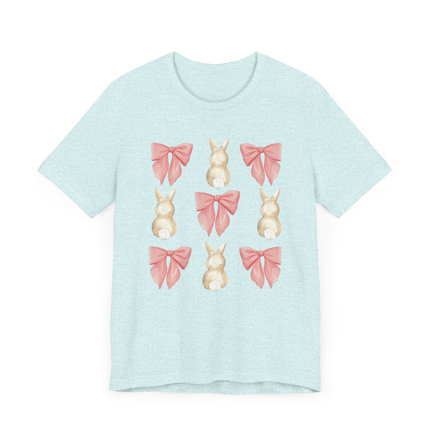 Bunnies & Pink Bow Coquette Adult Tee