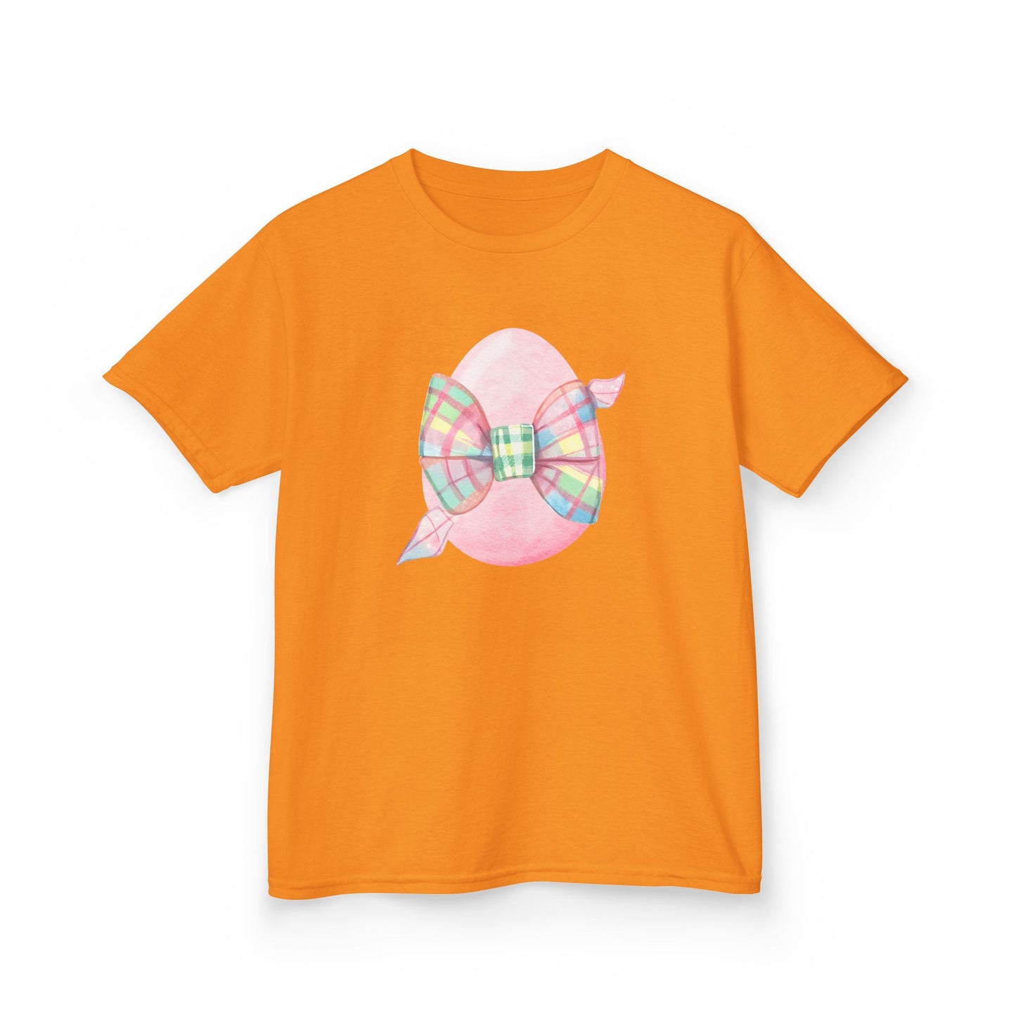 Plaid Bow Easter Egg Youth Tee