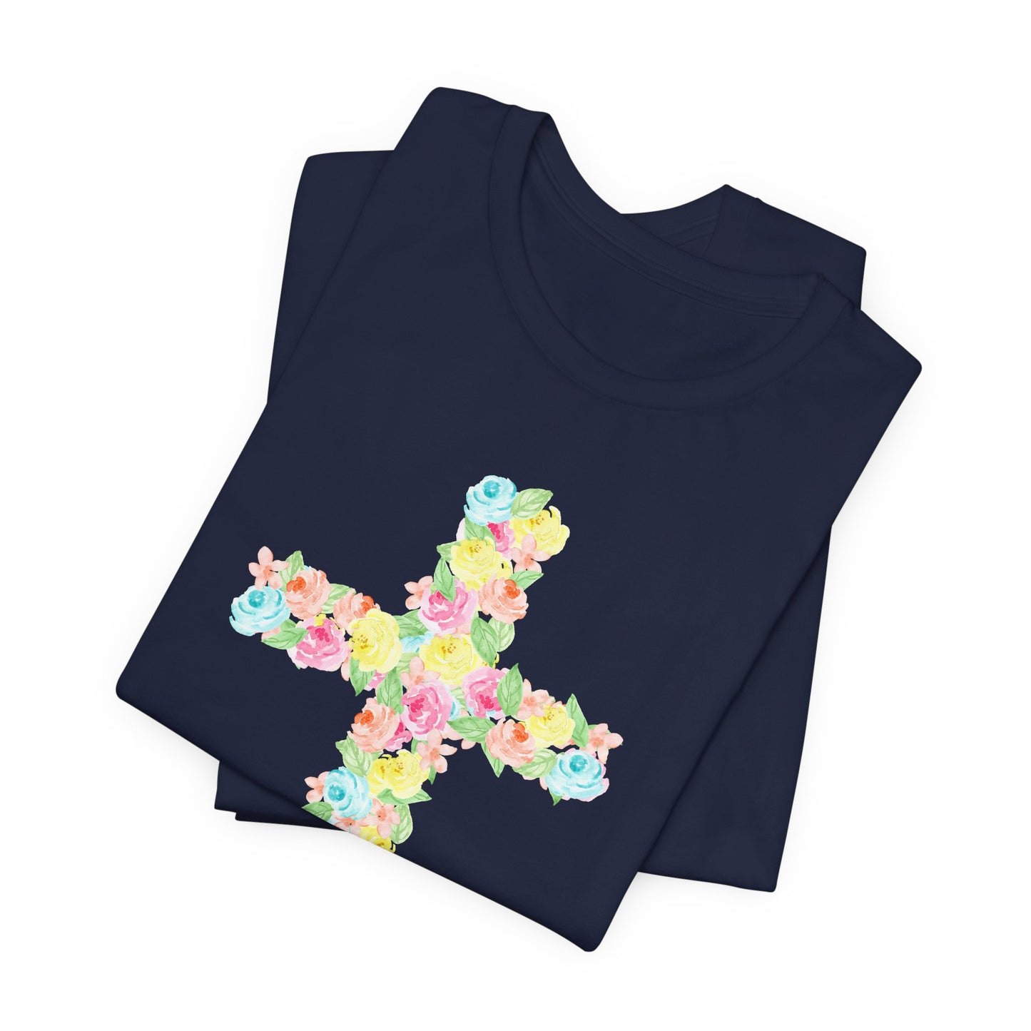 Floral Cross Adult Tee
