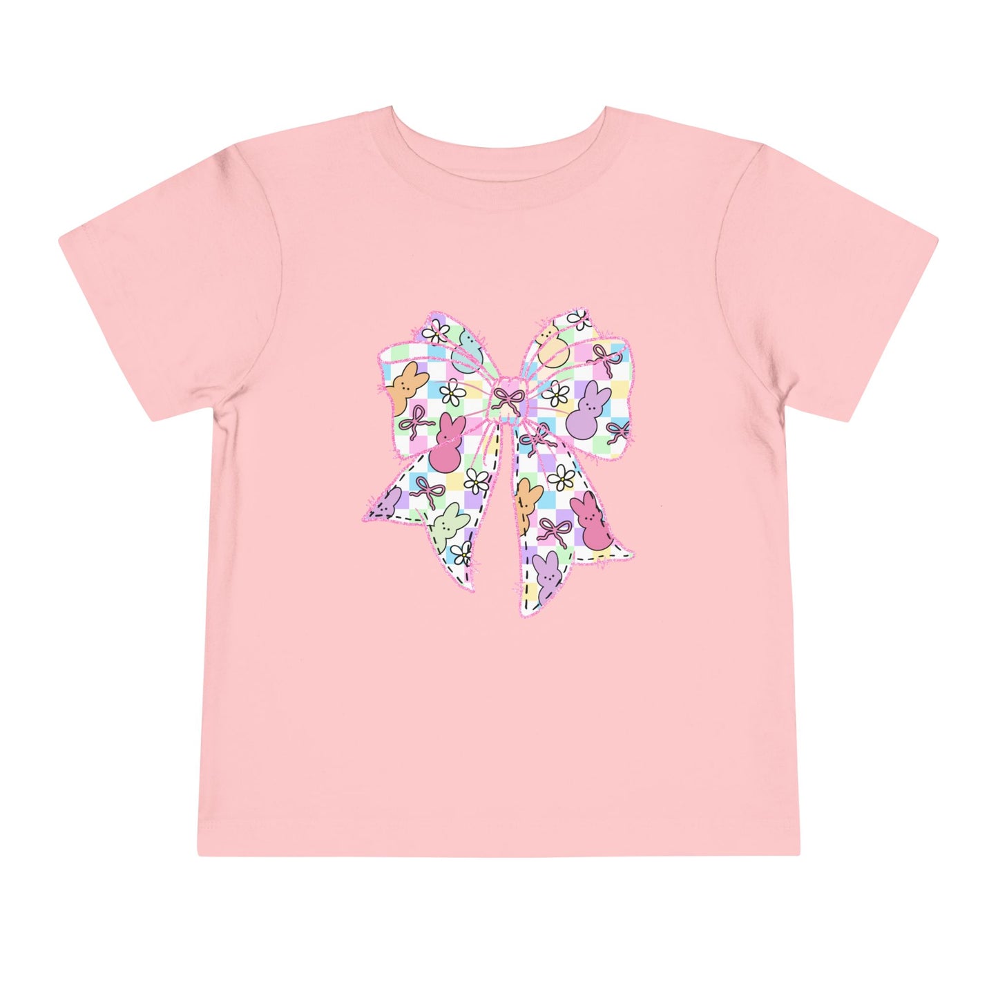 Easter Peeps Coquette Bow Toddler Tee
