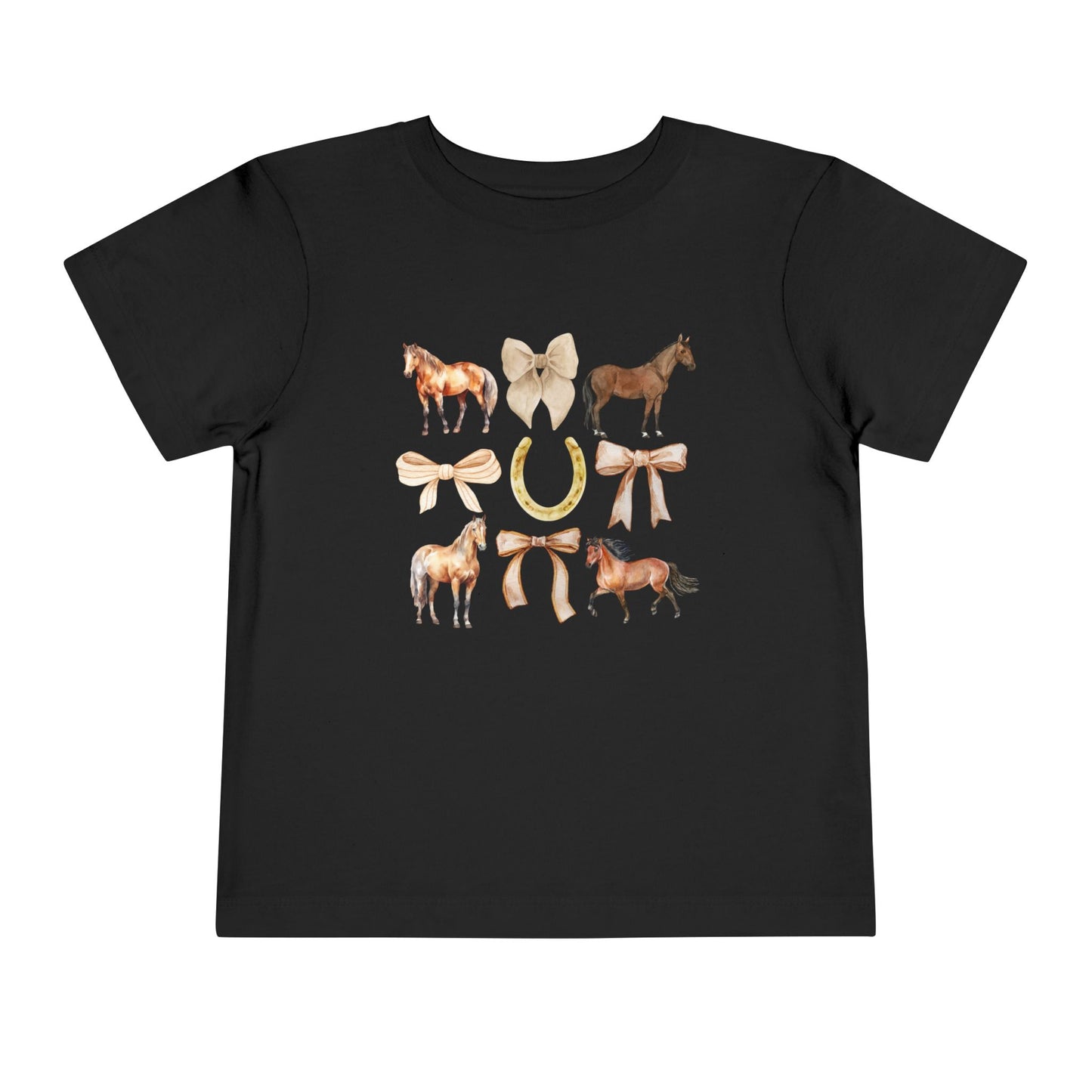 Toddler Horse & Bow Coquette Tee
