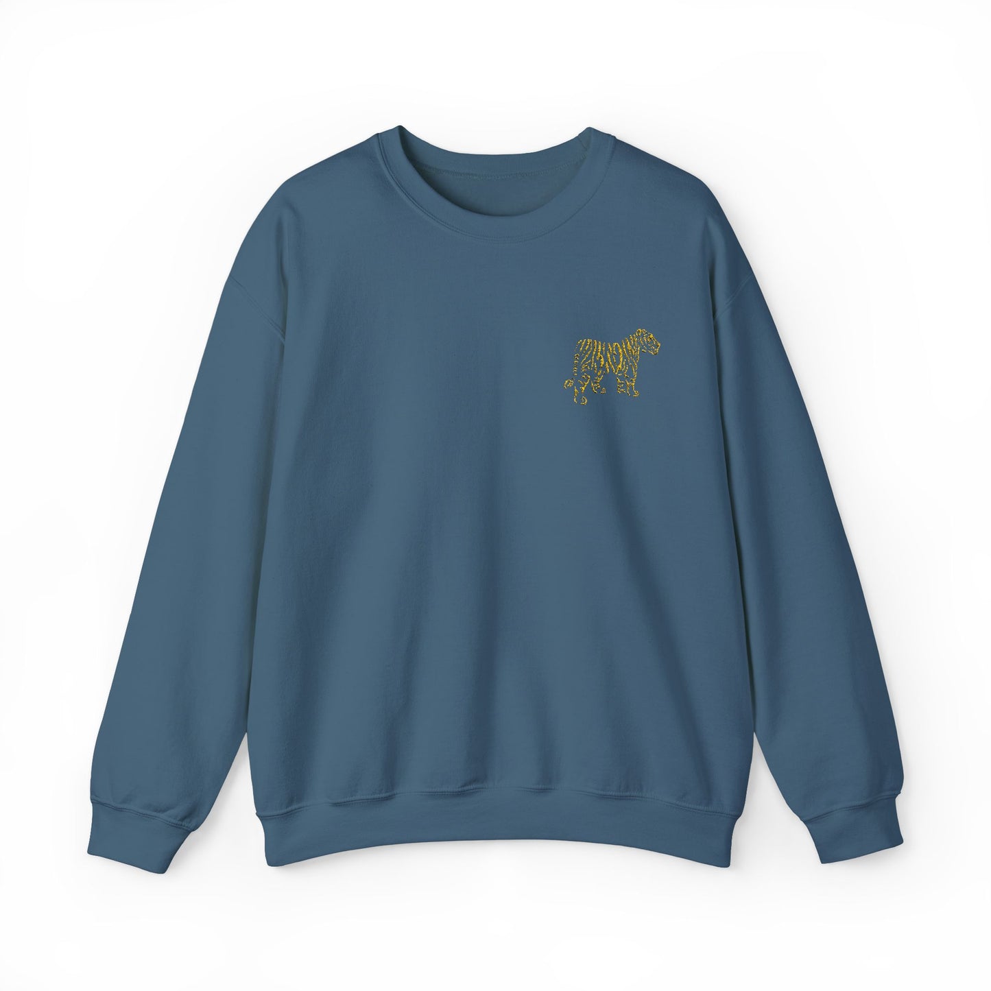 Yellow Embroidered Tiger Crewneck
