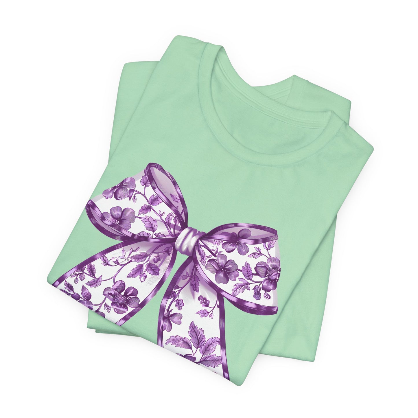 Purple Chinoiserie Bow Adult Tee